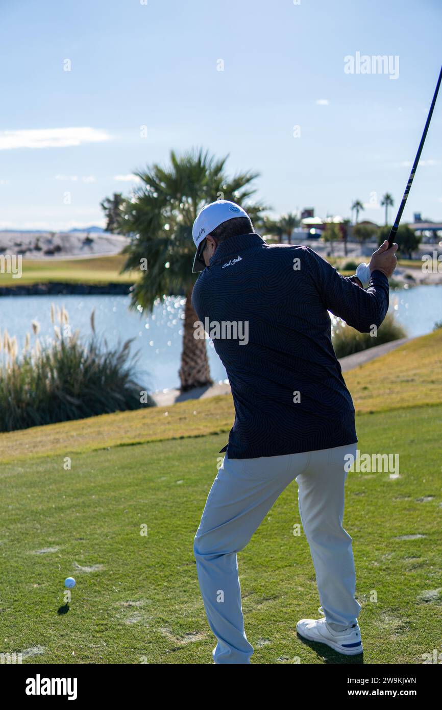 Golfschläger auf dem Bali Hai Golfplatz in Las vegas Nevada Stockfoto