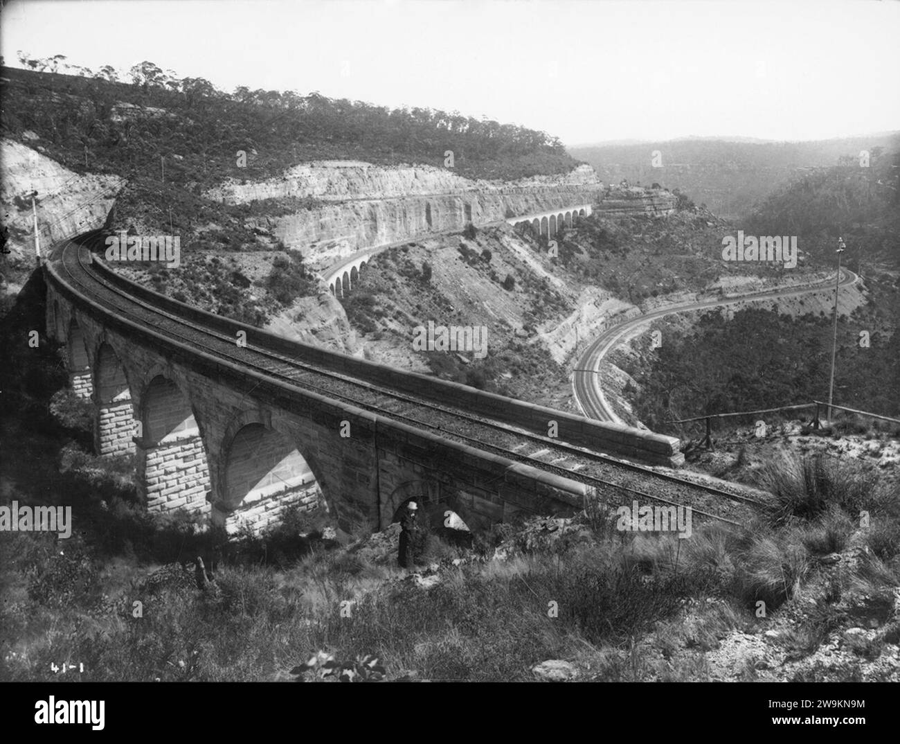 Zick-Zag-Eisenbahn. Stockfoto