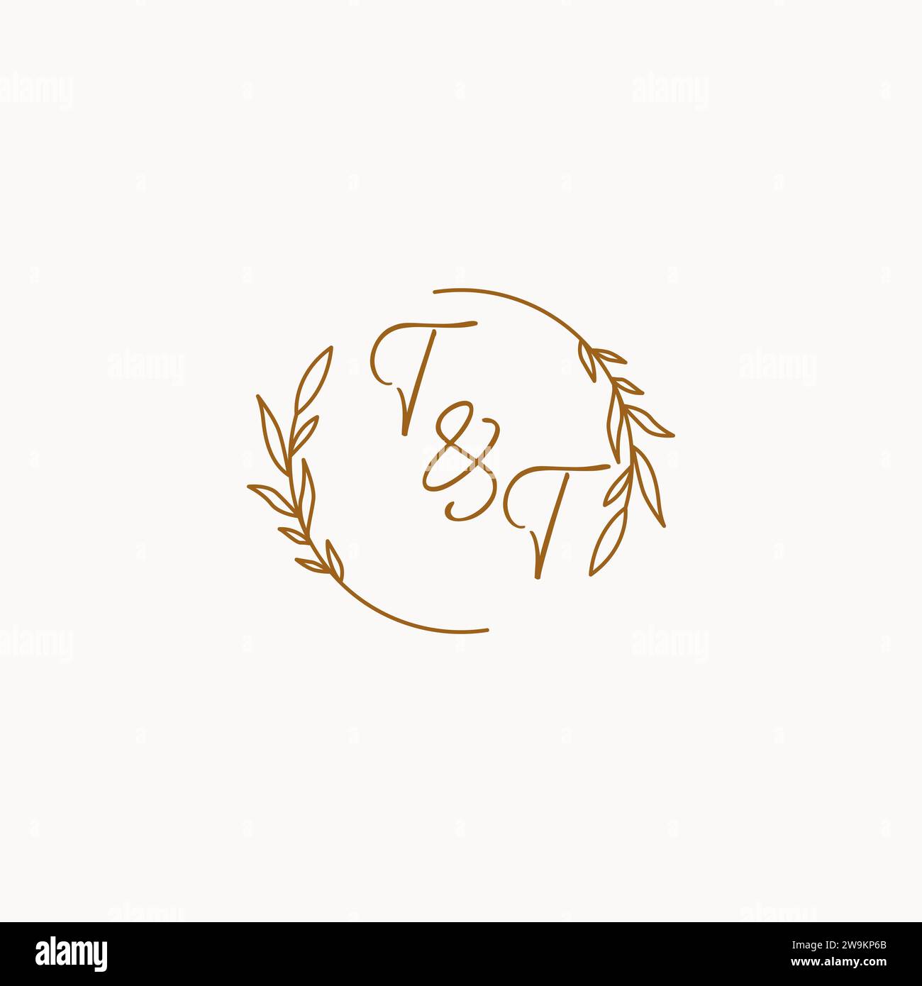 Design-Ideen für TT Wedding Initials Stock Vektor