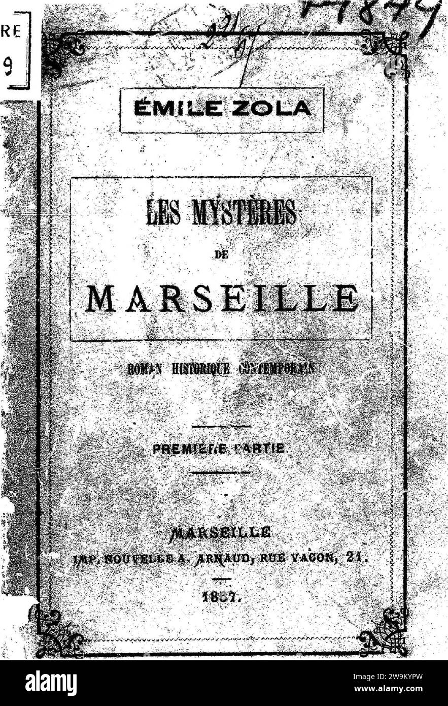 Zola Mysteres Marseilles. Stockfoto