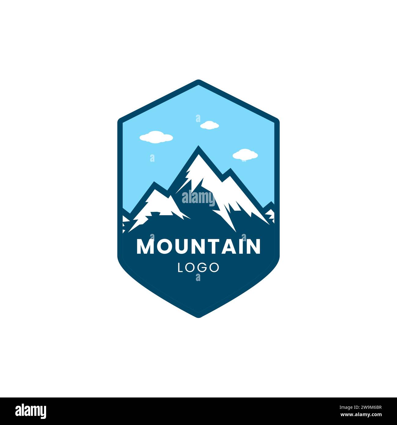 Mountain-Logo. Design-Konzept mit Mountain-Logo. Stock Vektor