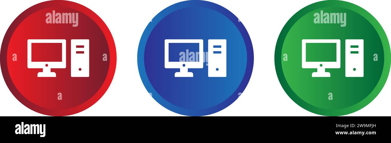 Sammlungsvektor für Computersymbole. Stock Vektor