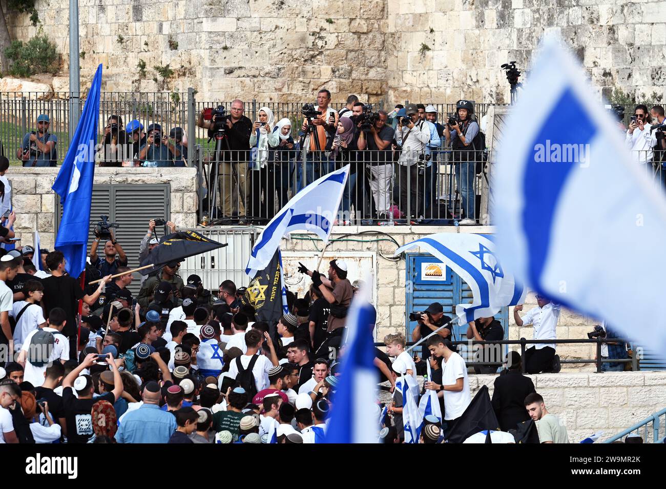 Marsch am Jerusalem-Tag Stockfoto