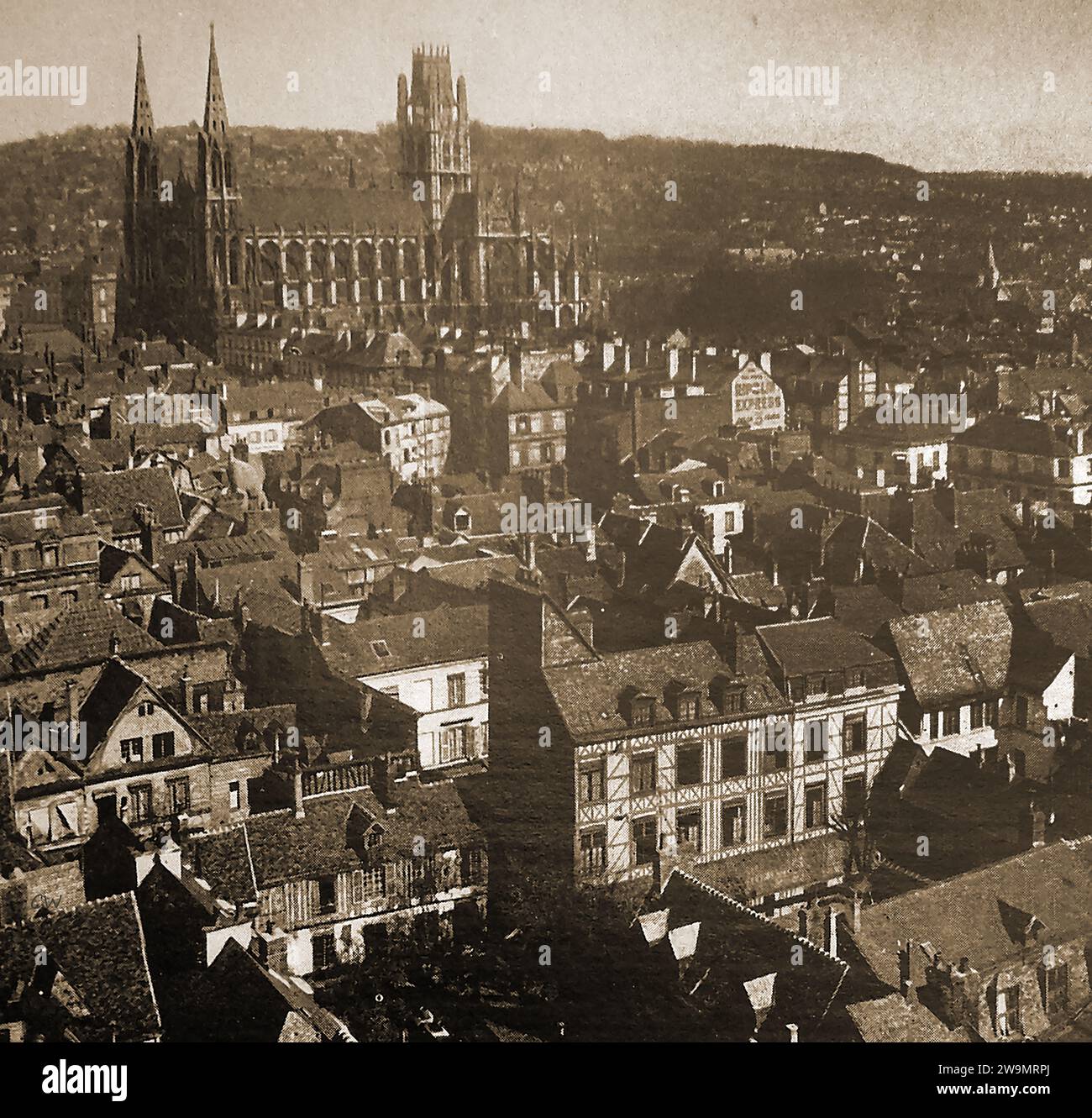 Frankreich 1939 - Rouen mit Blick auf die Kirche St. Ouen - ​France 1939 - Rouen (Rouen) nach l'église St. Ouen Stockfoto