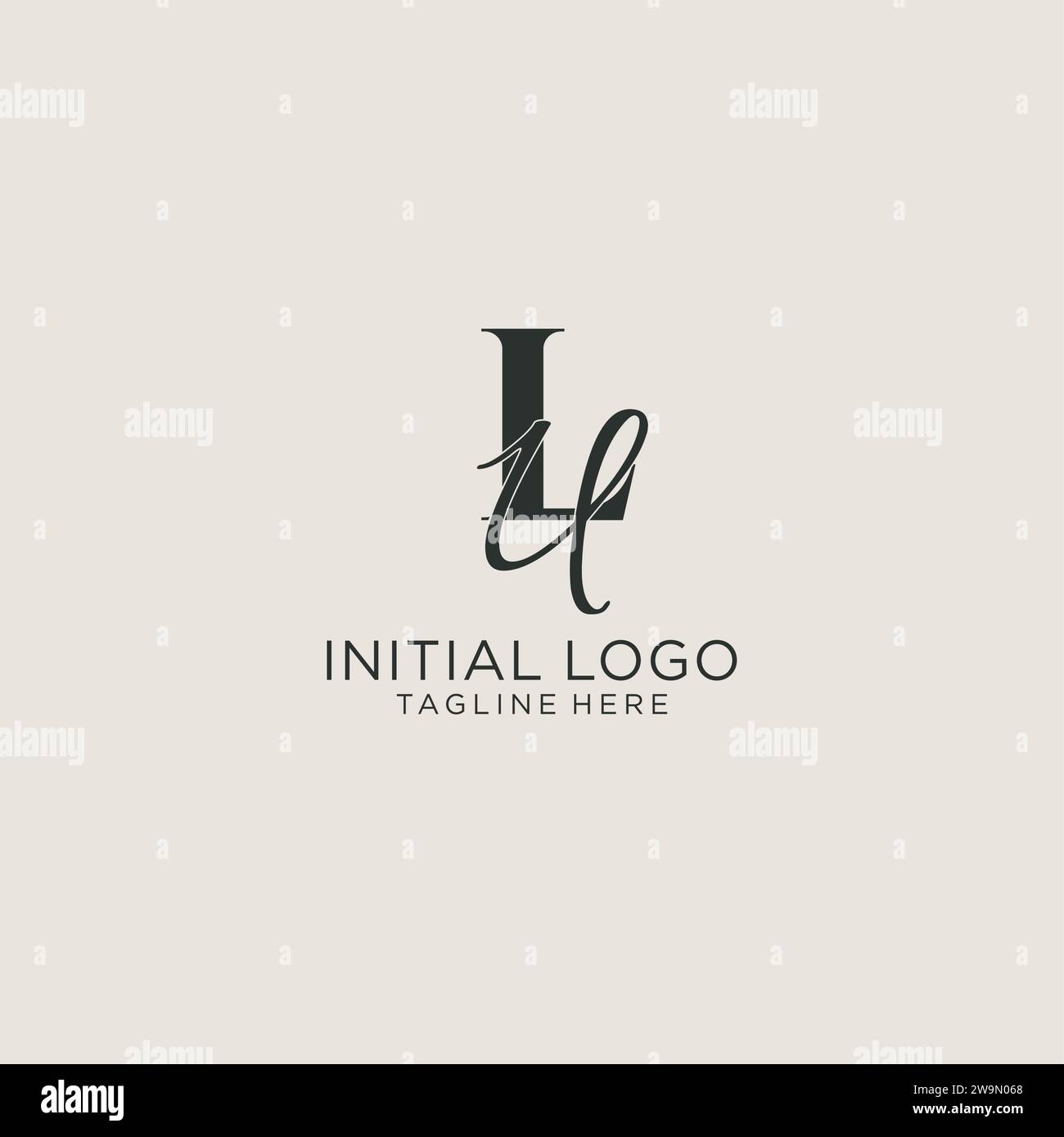 Monogramm mit Initialen und LU-Buchstaben in elegantem, luxuriösem Stil. Corporate Identity und persönliche Logo-Vektorgrafik Stock Vektor