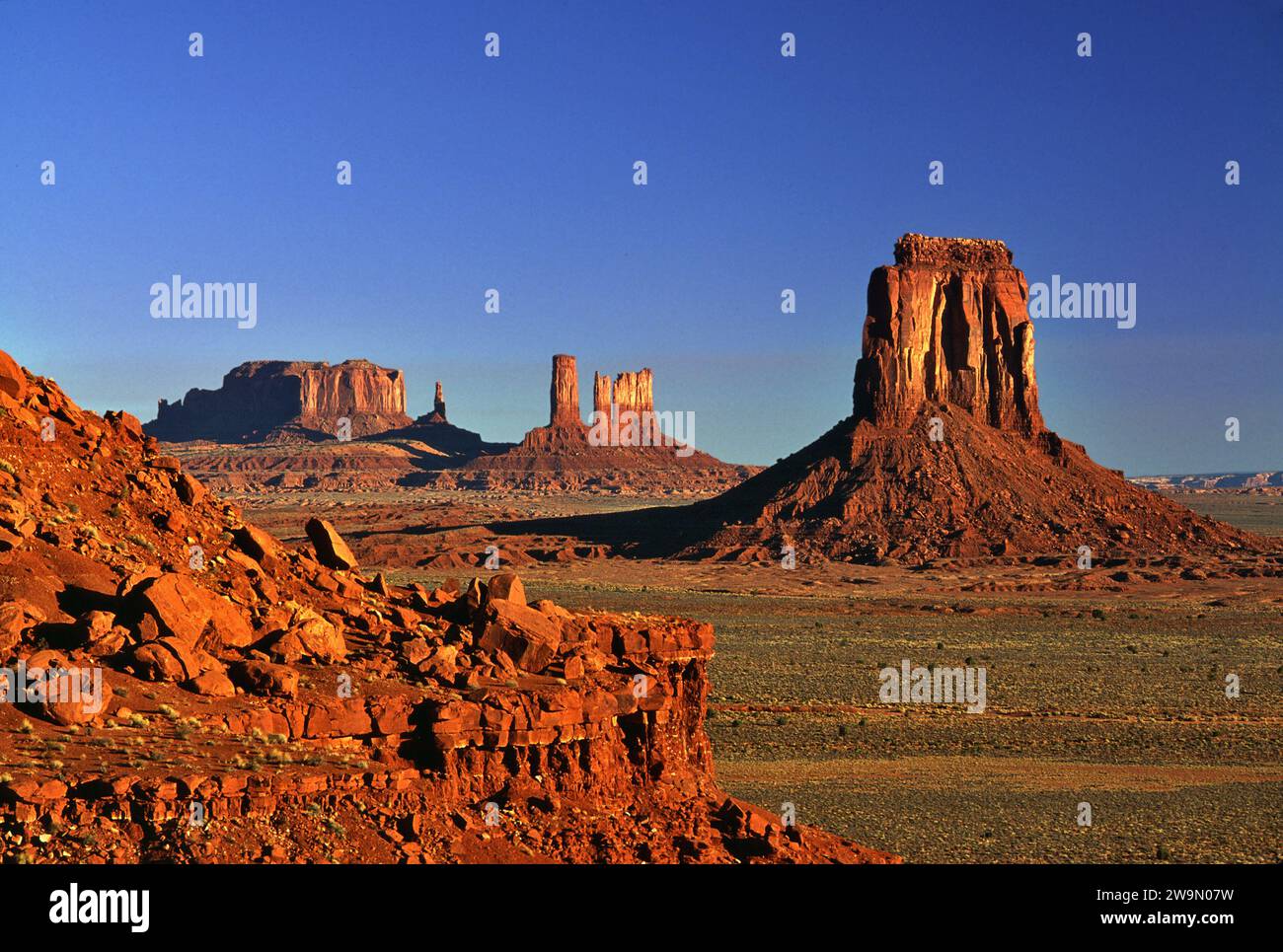 Buttes at Monument Valley, Blick vom North Window, Arizona, USA Stockfoto