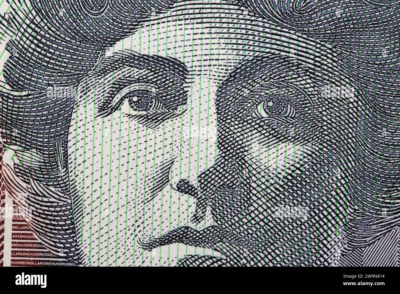 Dame Nellie Melba ein Nahaufnahme-Porträt aus australischem Geld - Dollar Stockfoto