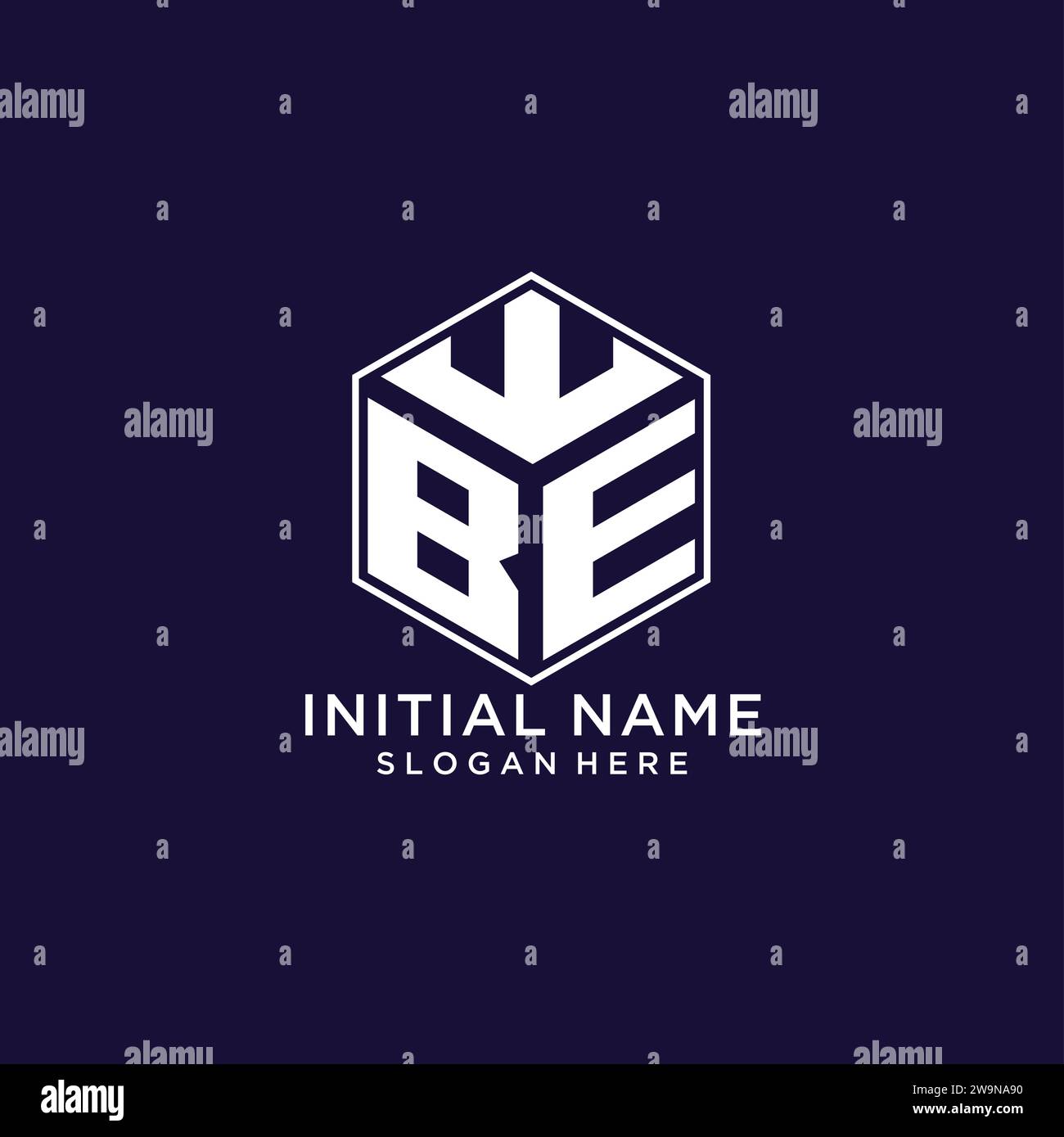 Initialen SIND Logo sechseckige Form, kreatives geometrisches Logo Design Konzept Vektorgrafik Stock Vektor
