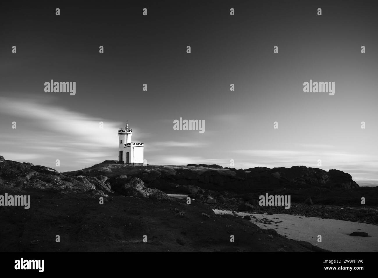 Foto: © Jamie Callister. Elie Ness Lighthouse, East Neuk of Fife, East Scotland, 9. November 2023 Stockfoto