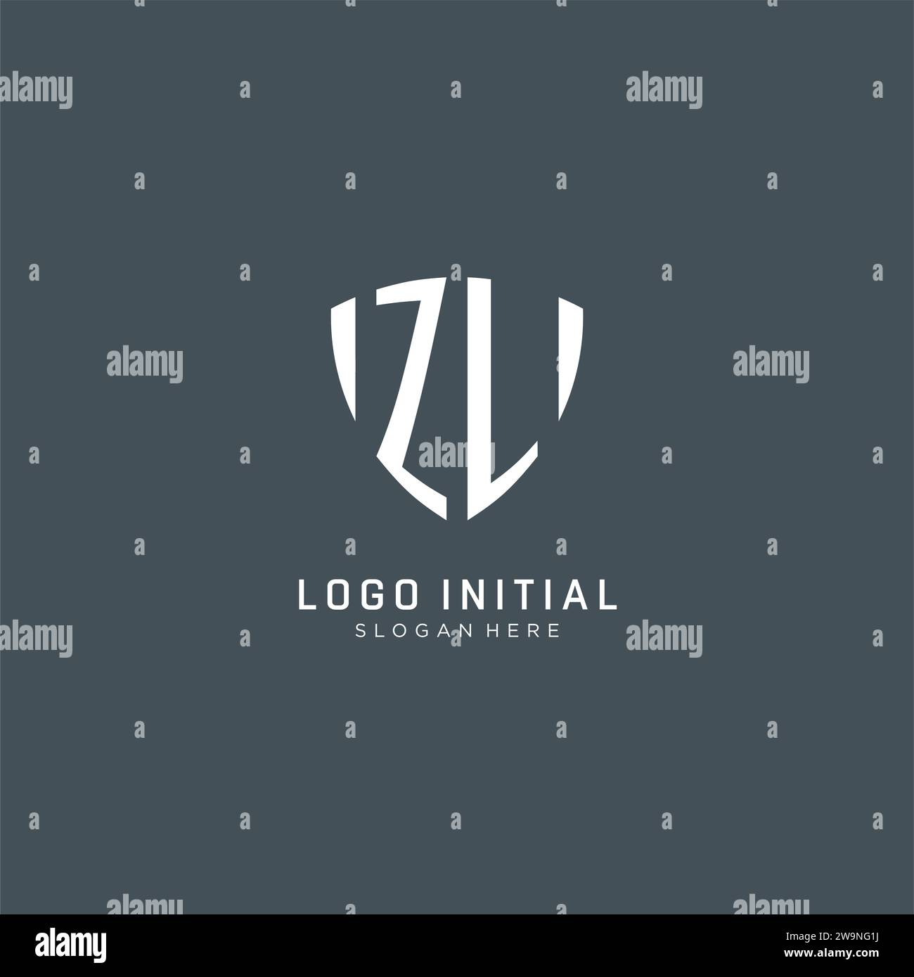 Initialen ZL Logo Schild Form, kreatives Logo Design Konzept Vektorgrafik Stock Vektor