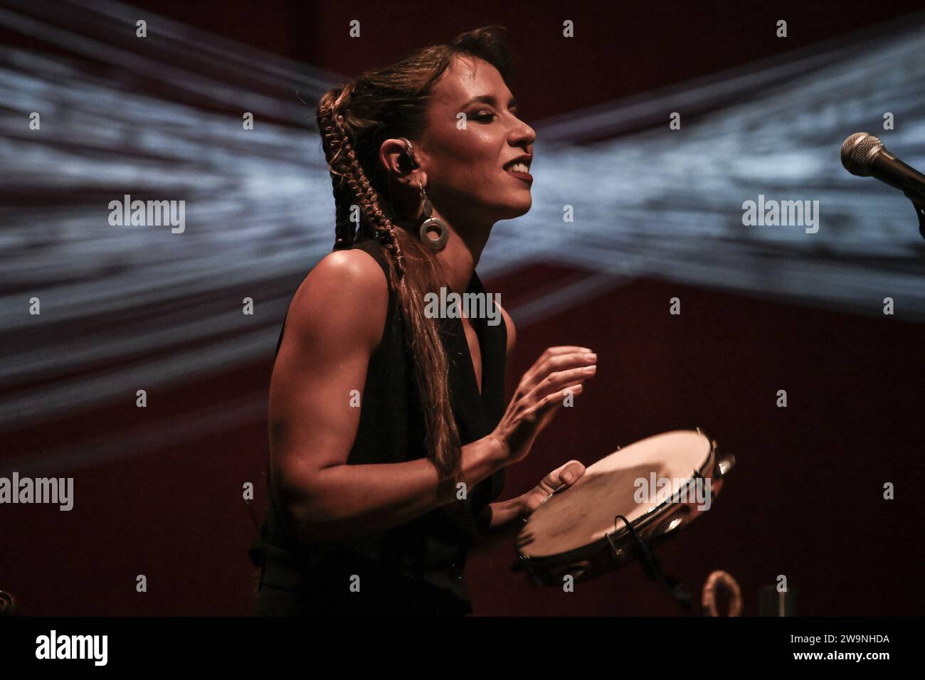 Lavinia Mancusi während des Konzerts von Mandarin Corde a Teatro Tour, 28. Dezember 2023, Auditorium Parco della Musica, Rom Italien Stockfoto