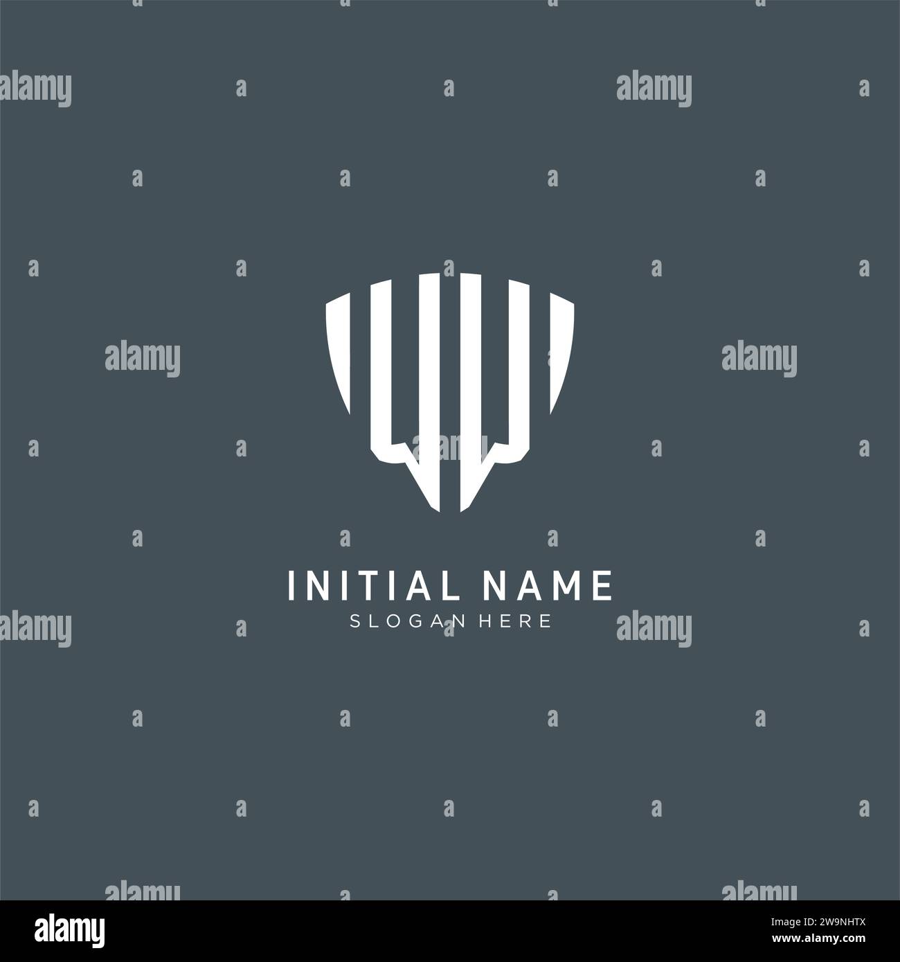 Initialen WW Logo Schild Form, kreatives Logo Design Konzept Vektorgrafik Stock Vektor