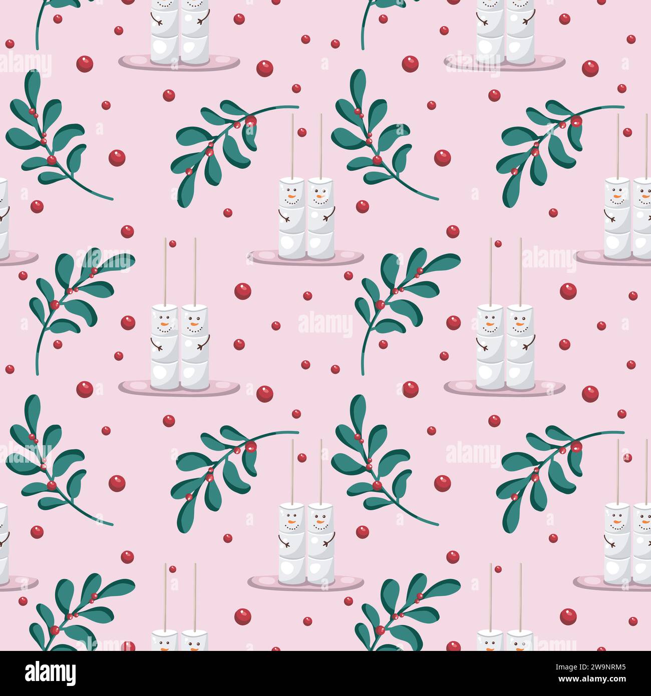 Nahtloses Druckmuster für das neue Jahr Stock Vektor