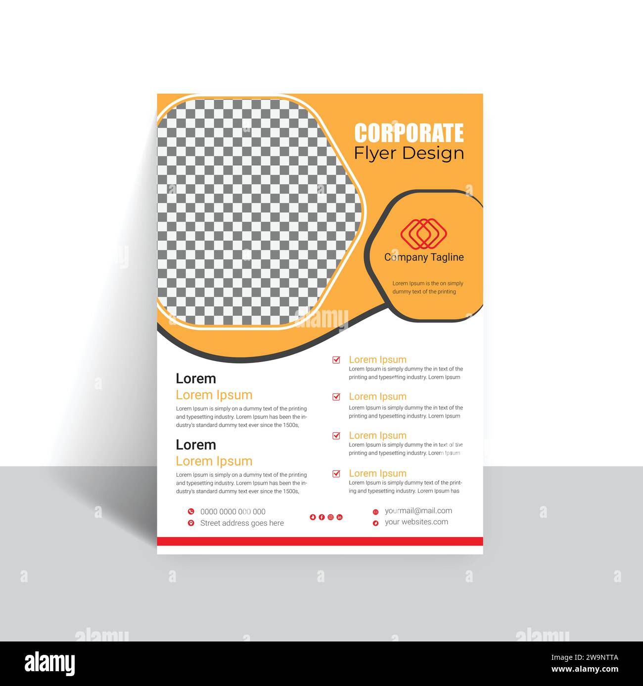 Poster oder Broschüren für Corporate Business Flyer Cover Design Layout Hintergrund, Agentur und Unternehmen Business Flyer Vorlage Design Stock Vektor