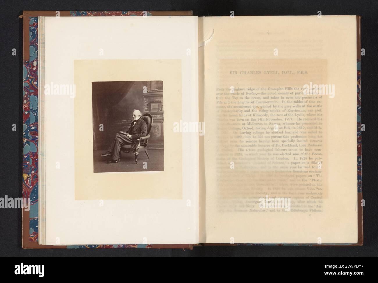 Portret van Charles Lyell, Ernest Edwards, ca. 1853 - in oder vor 1867 fotografische Unterstützung Albumen Print Anwalt, Rechtsanwalt Stockfoto