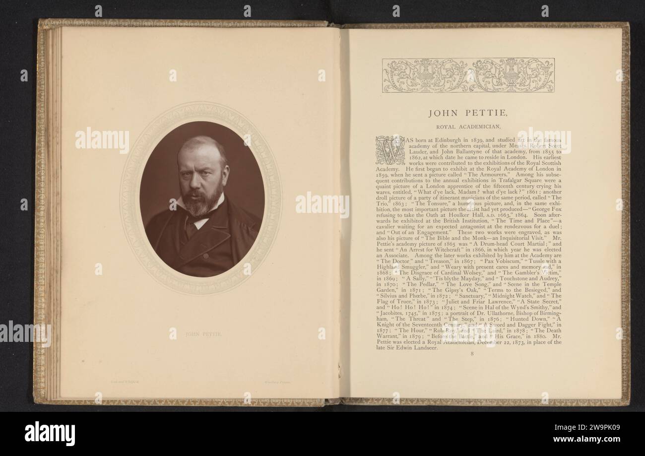 John Pettie, Lock & Whitfield, ca. 1877 - in oder vor 1882 fotomechanischen Druckpapier historische Personen (Porträts und Szenen aus dem Leben) (+ (Vollporträt). Porträt, Selbstporträt des Malers Stockfoto