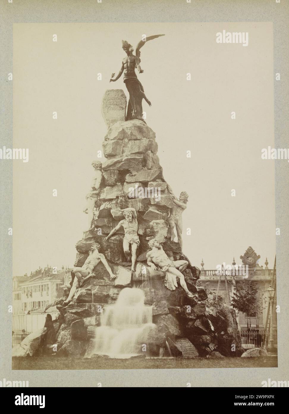 Denkmal Frejus in Turin, um 1885 - um 1900 Foto Turin Frankreich Papier. Albumendruck mit Fotounterstützung Stockfoto