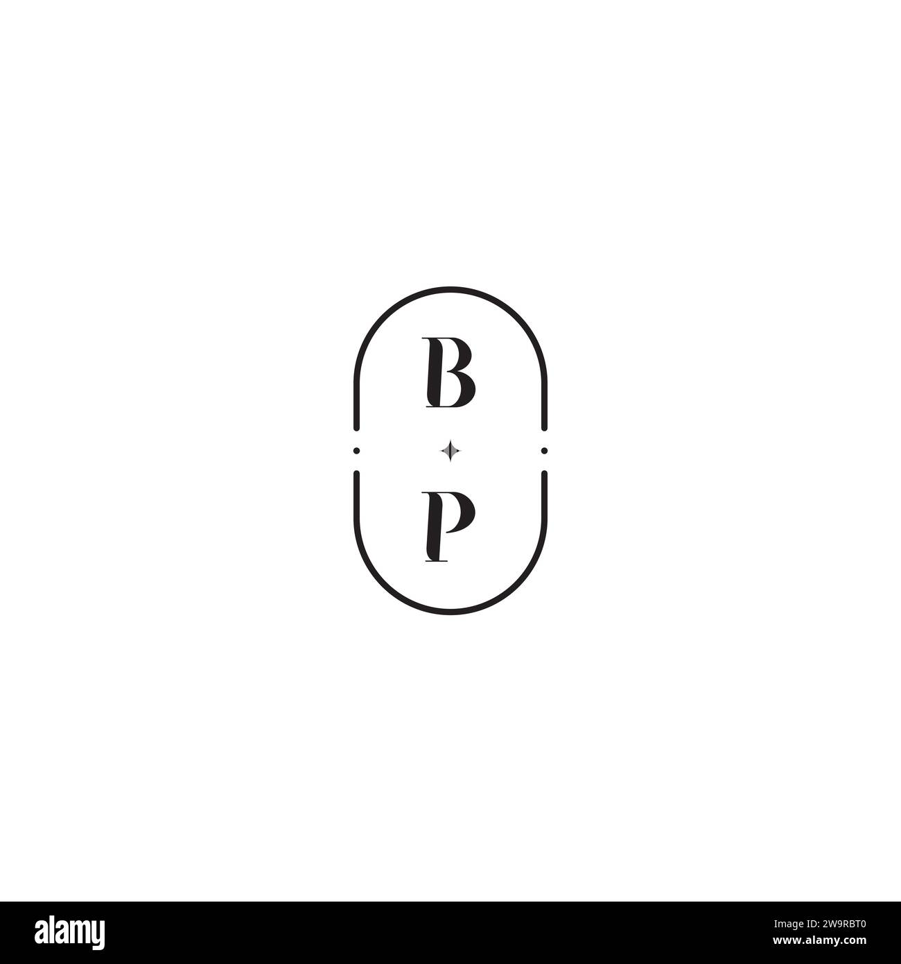 BP Wedding Logo-Konzept in hochwertigem, professionellem Design, das auf allen Printmedien gut gedruckt wird Stock Vektor