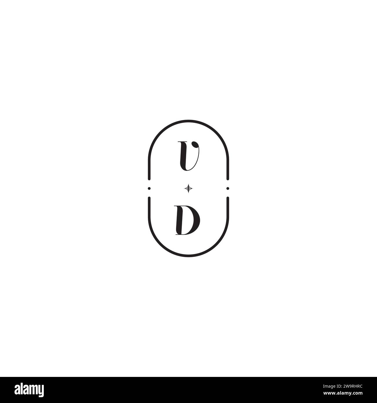 VD-Hochzeits-Logo-Konzept in hochwertigem, professionellem Design, das auf allen Printmedien gut gedruckt wird Stock Vektor