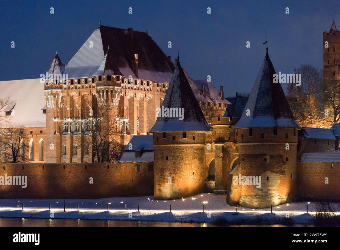 Gotischer Großmeisterpalast des Deutschen Ordens, erbaut vom XIII. Bis XV. Jahrhundert, UNESCO-Weltkulturerbe in Malbork, Polen © Wojciech Stroz Stockfoto