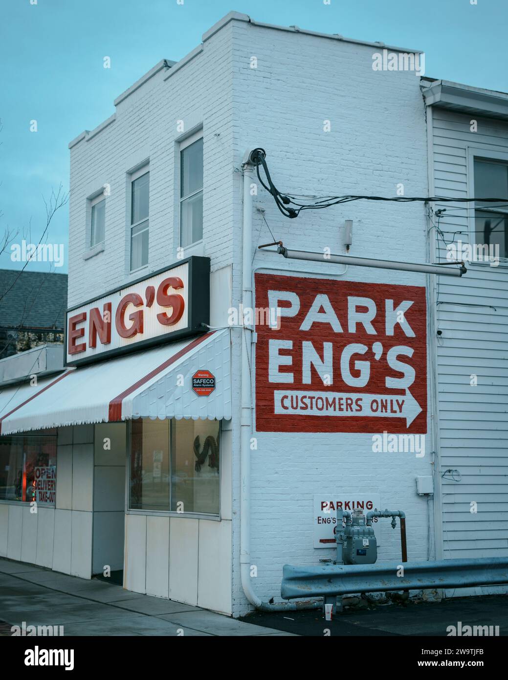 ENGS Vintage Schilder, Kingston, New York Stockfoto