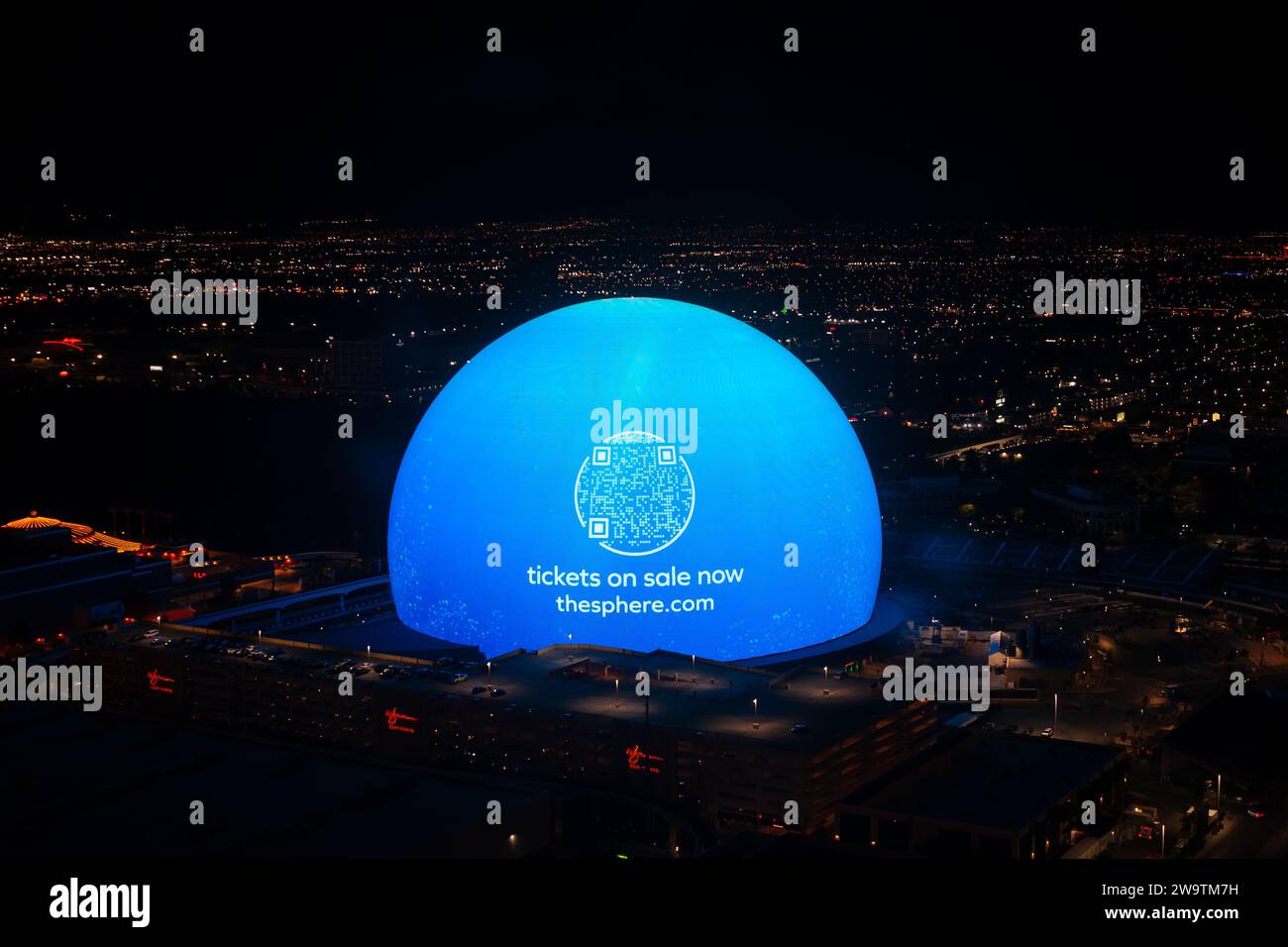 Las Vegas, Nevada, USA - 7. November 2023: MSG Sphere, Las Vegas at Night Stockfoto
