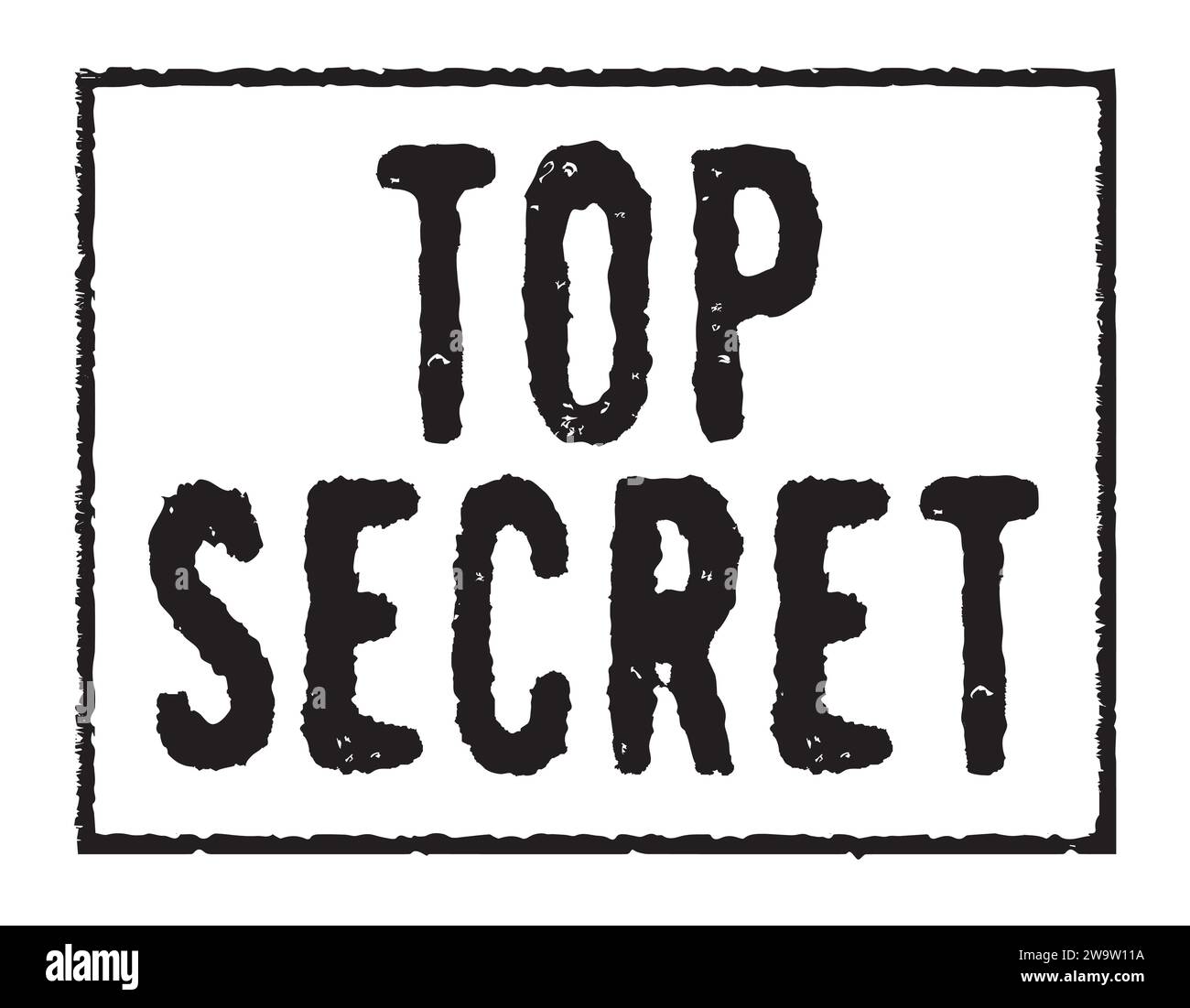 Schwarzer Grunge-Stempel „Top Secret“ Stock Vektor