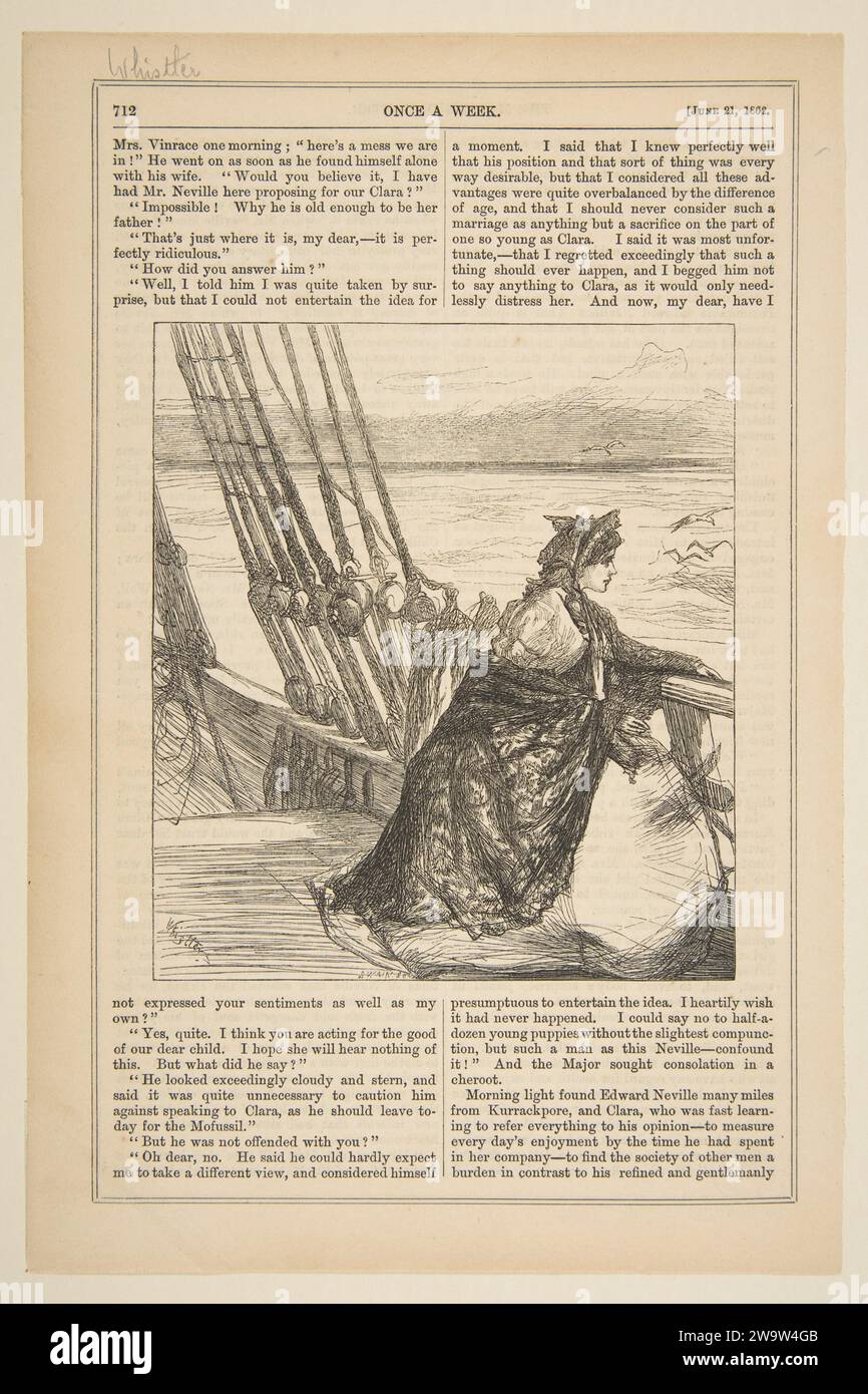 Die Tochter des Majors (aus „Once a Week“, 21. Juni 1862) 1925 von Joseph Swain Stockfoto