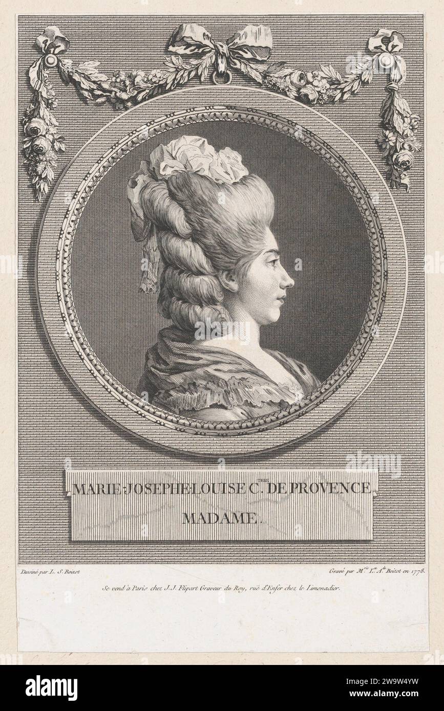 Marie-Josephe-Louise, Countesse of Provence, Madame 1953 von Louis Simon Boizot Stockfoto