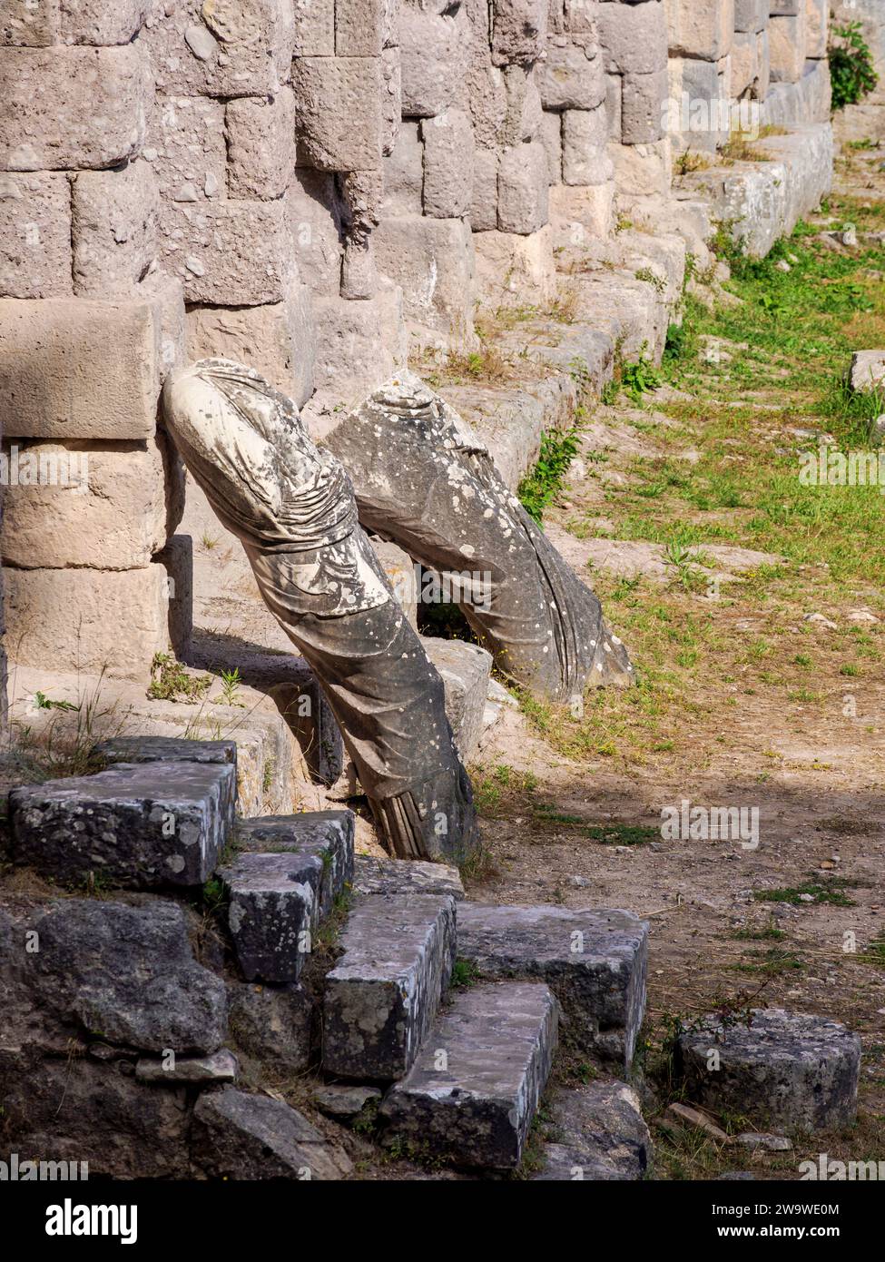 Ruinen des antiken Asclepieion, Insel Kos, Dodekanese, Griechenland Stockfoto