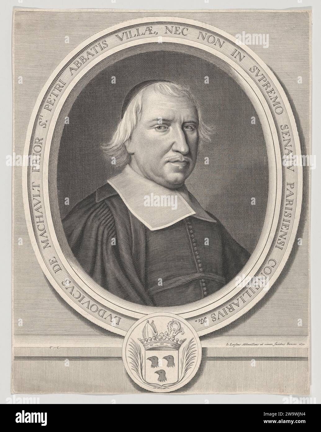 Porträt von Louis de Marchault, Prieur de Saint-Pierre d'Abbeville 2013 von Jean Lenfant Stockfoto