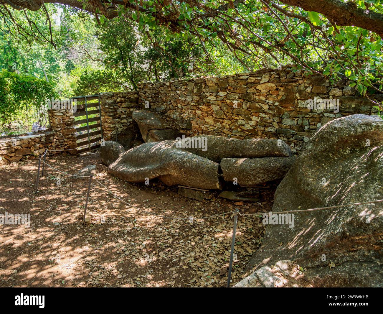 Flerio Melanes Kouros, Insel Naxos, Kykladen, Griechenland Stockfoto