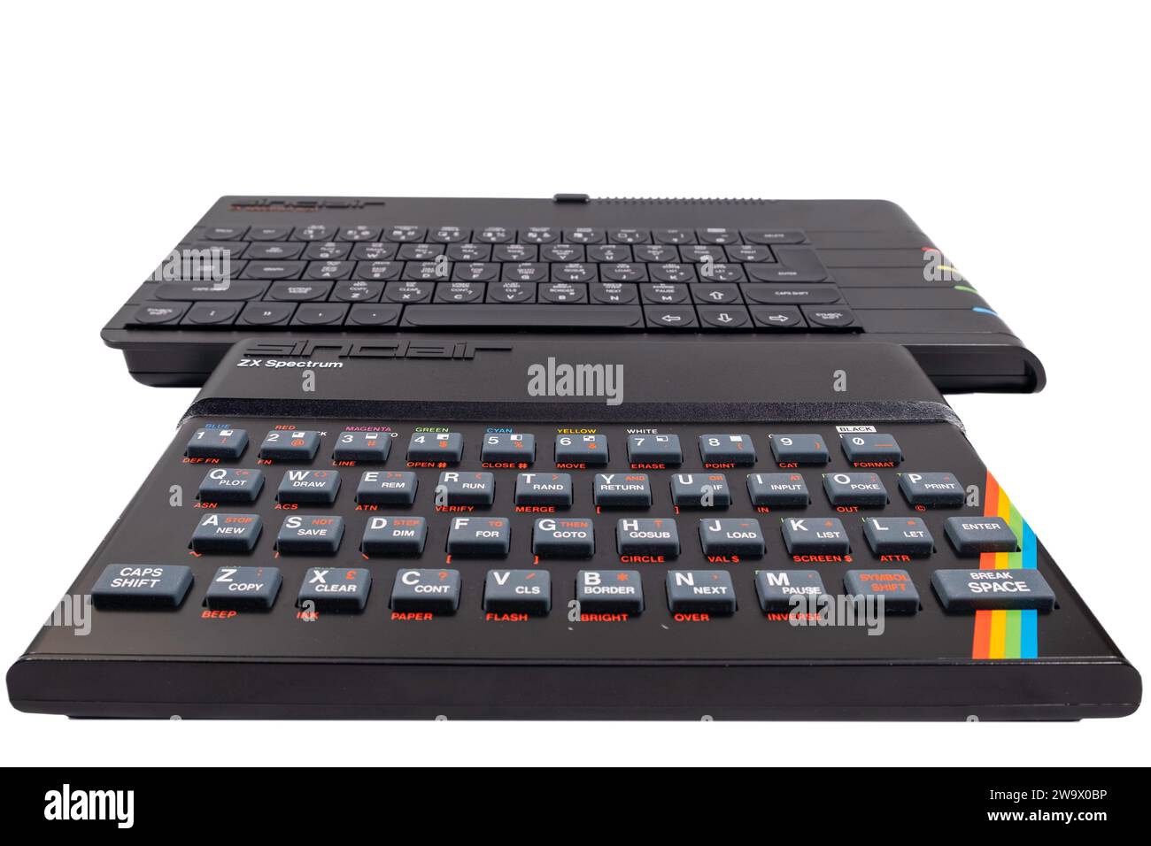 Sinclair Spectrum Next und Original-Gummischlüssel Sinclair Spectrum Stockfoto