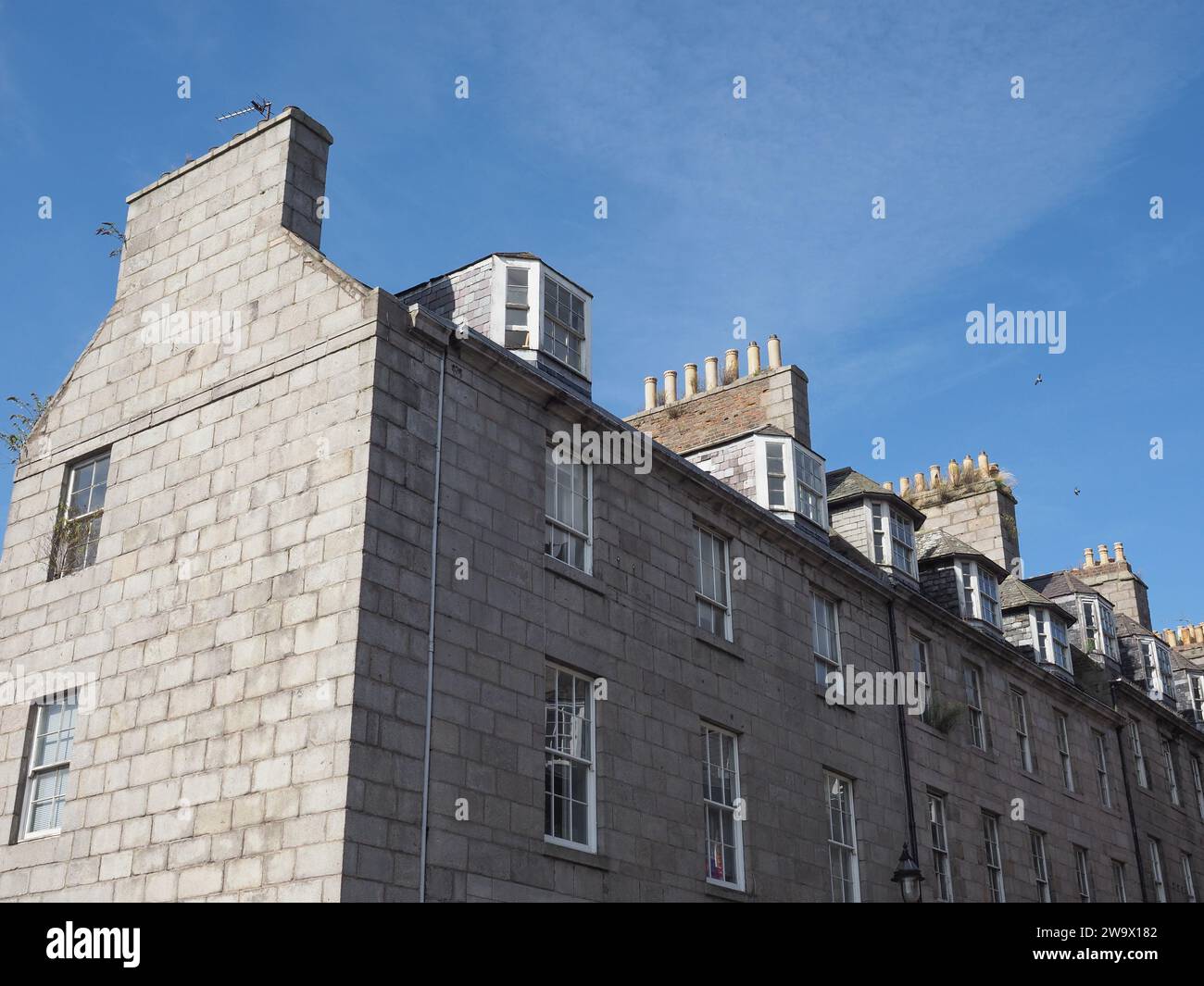 Blick auf die Altstadt in Aberdeen, Großbritannien Stockfoto