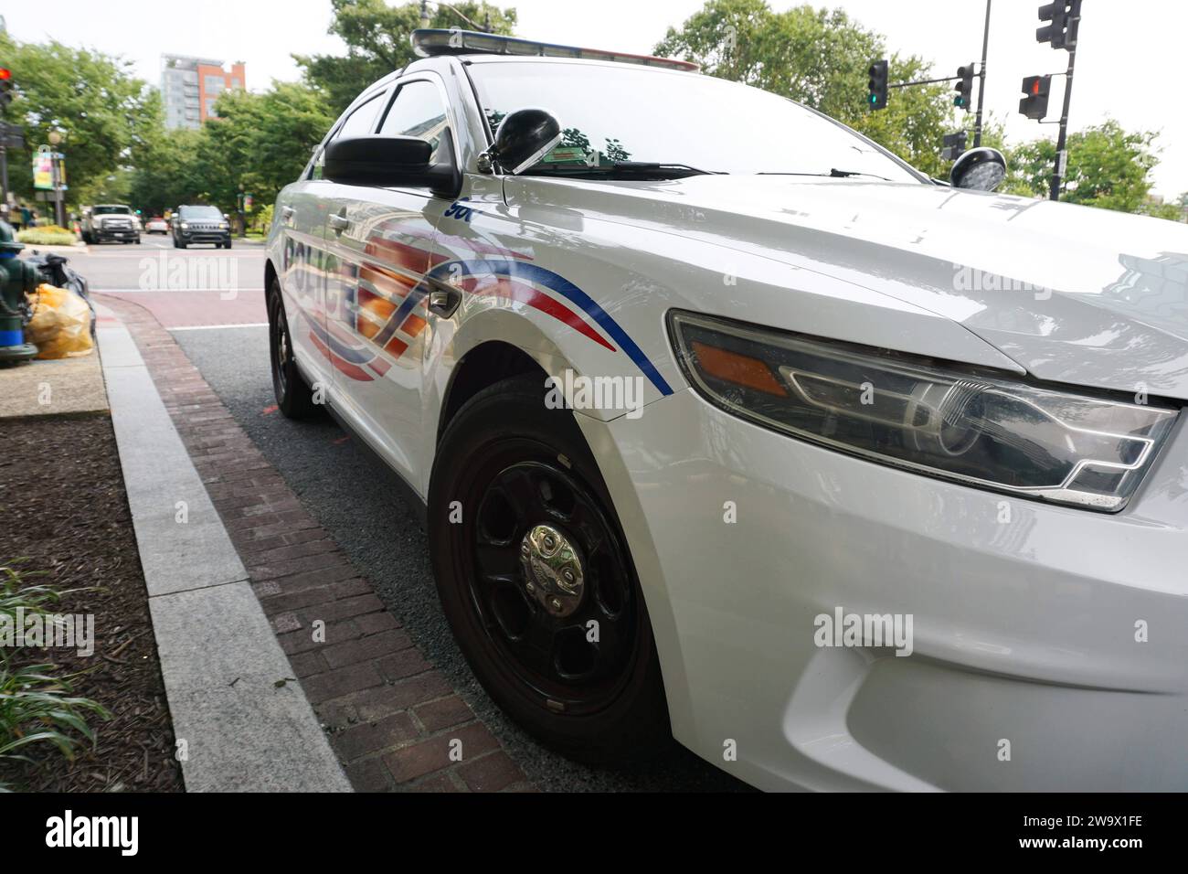 Washington D.C., Amerika, 01. August 2023: Im Bild: Polizeifahrzeug mit der Aufschrift Metropolitan Police. Siegel des Metropolitan Police Department des District of Columbia. *** Washington D C , America, 01 August 2023 im Bild Polizeifahrzeug mit der Inschrift Metropolitan Police Seal der Metropolitan Police Department of the District of Columbia Copyright: XFotostandx/xFreitagx Stockfoto