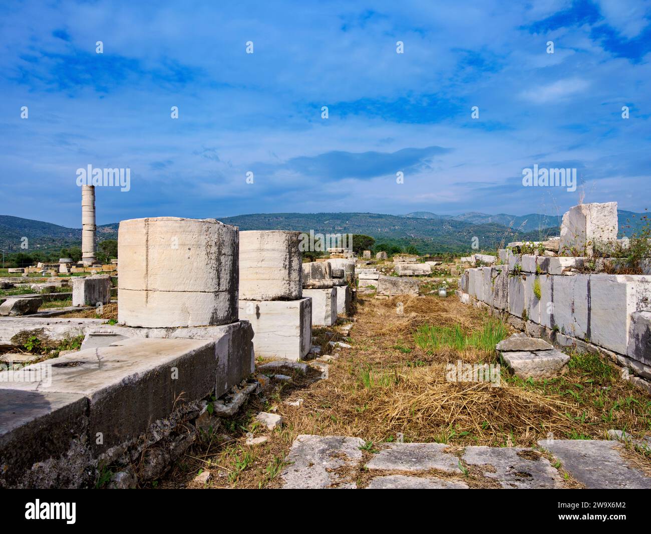 Heraion von Samos, Ireo, Insel Samos, Nordägäis, Griechenland Stockfoto