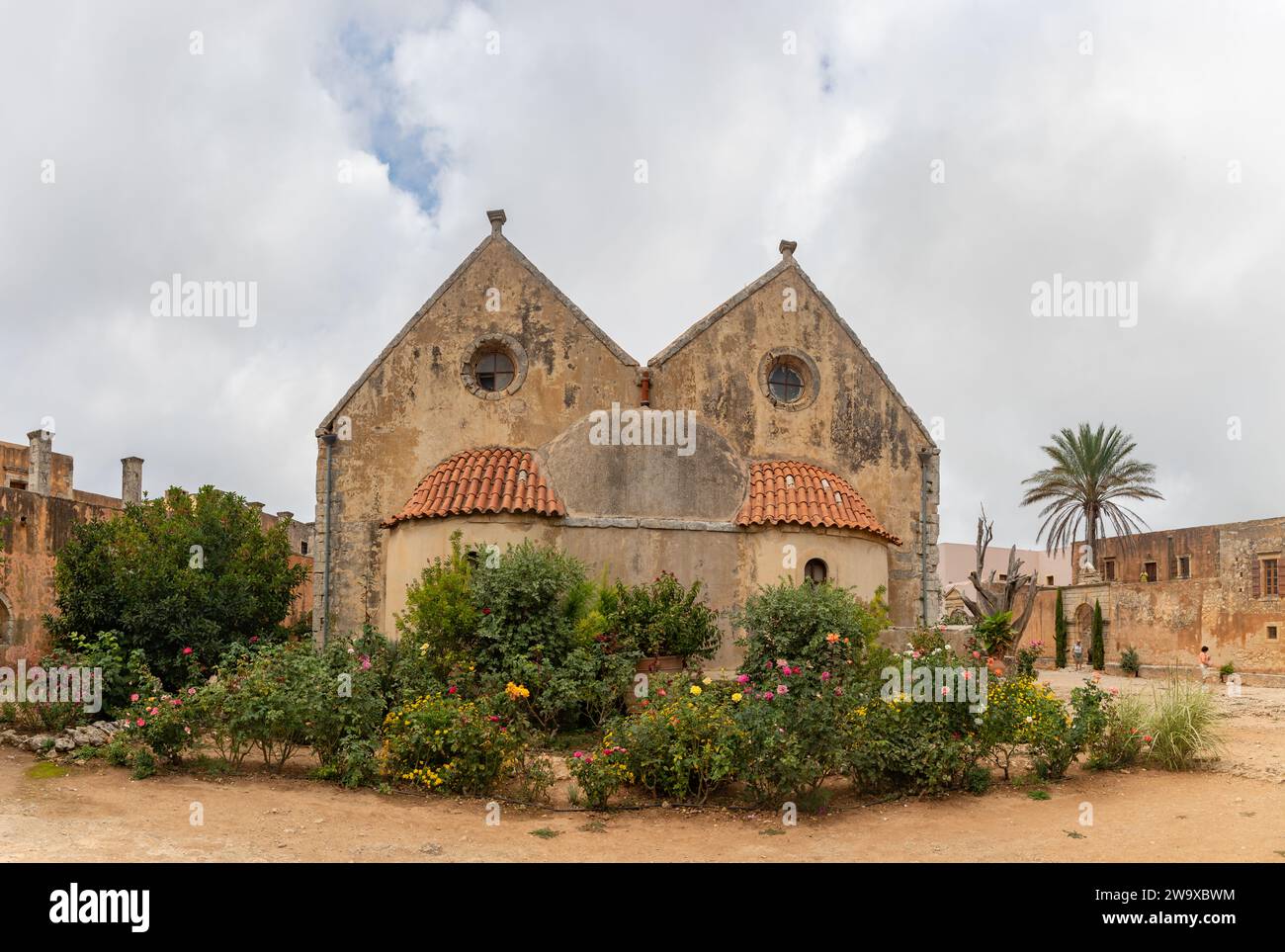 Ein Bild des Arkadi-Klosters. Stockfoto