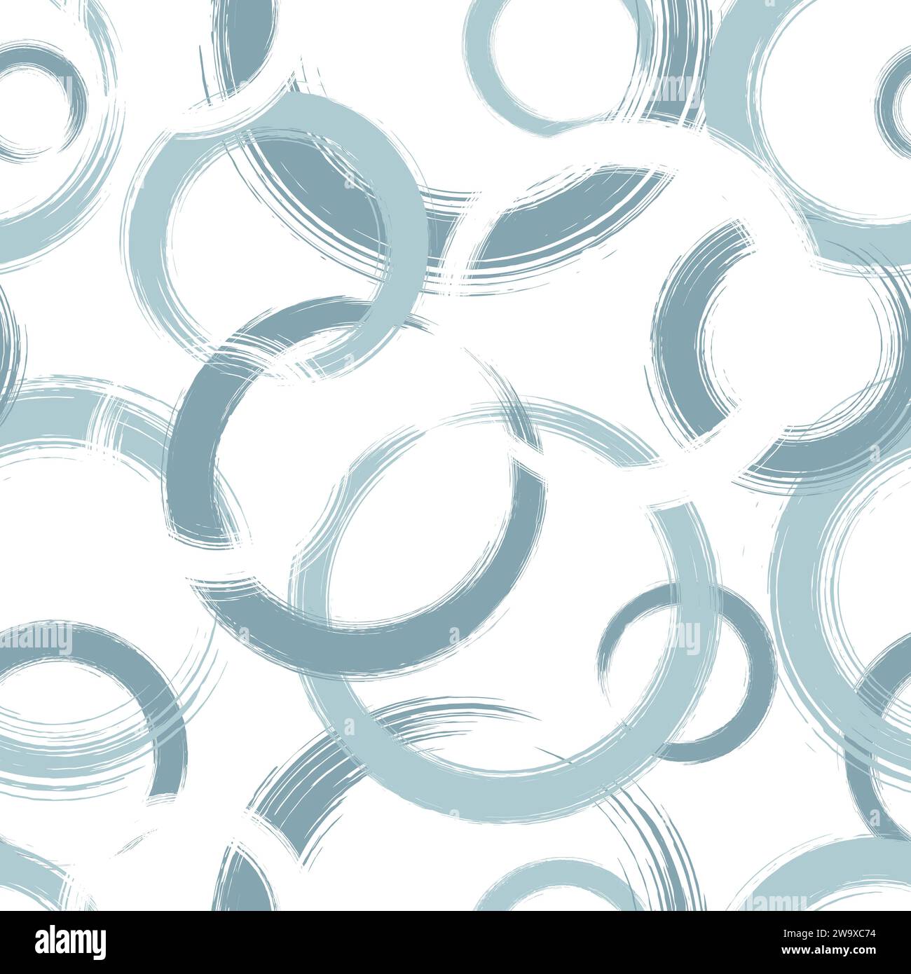 Abstraktes geometrisches nahtloses Muster. Hintergrund der sich wiederholenden Geometrie. Grunge Circle Hintergrund. Pinselstriche werden gedruckt. Aquarellstruktur. Wiederholt Stock Vektor