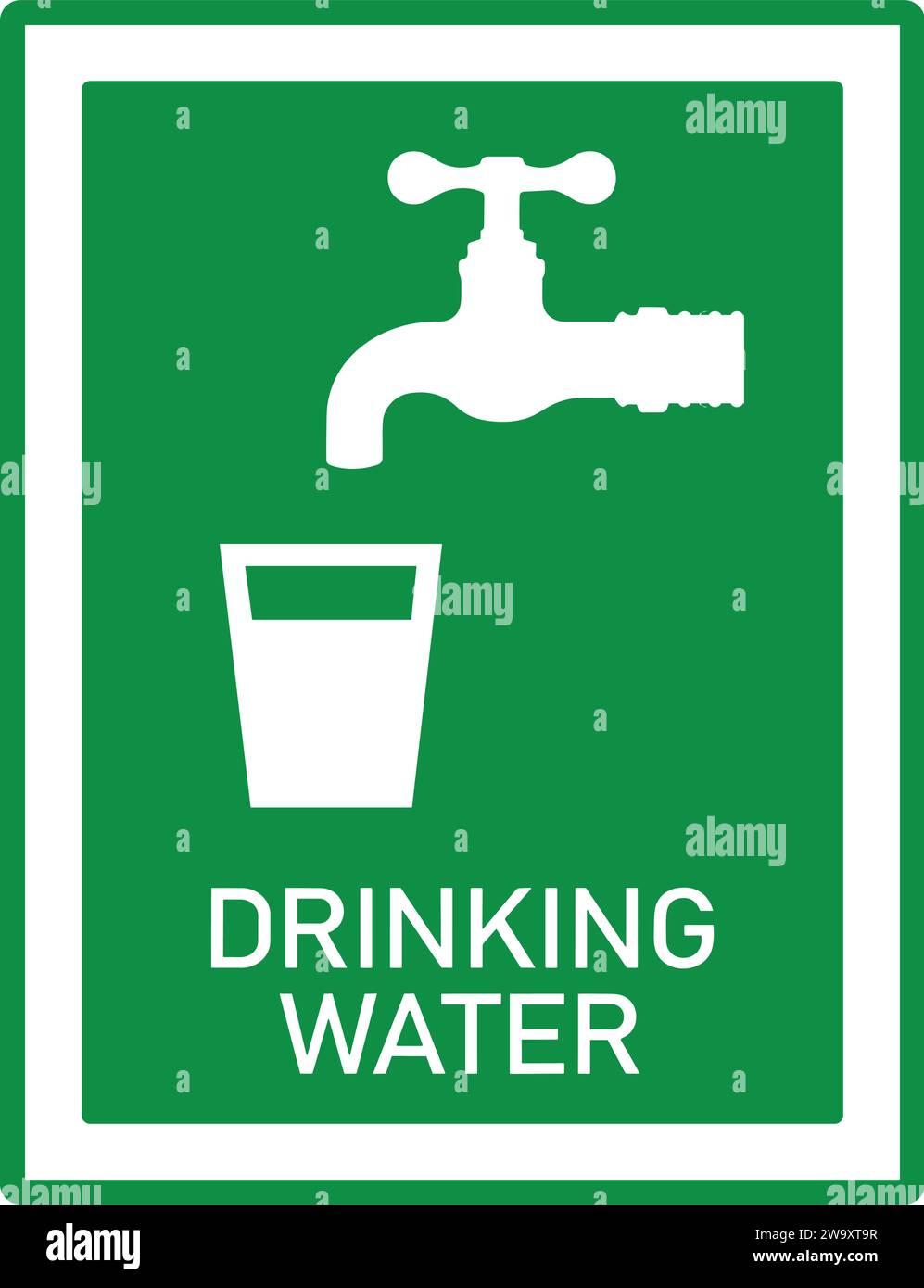 Trinkwasserschild | Farbdesign Poster | Trinkwasser Wand Banner Vektor Stock Vektor