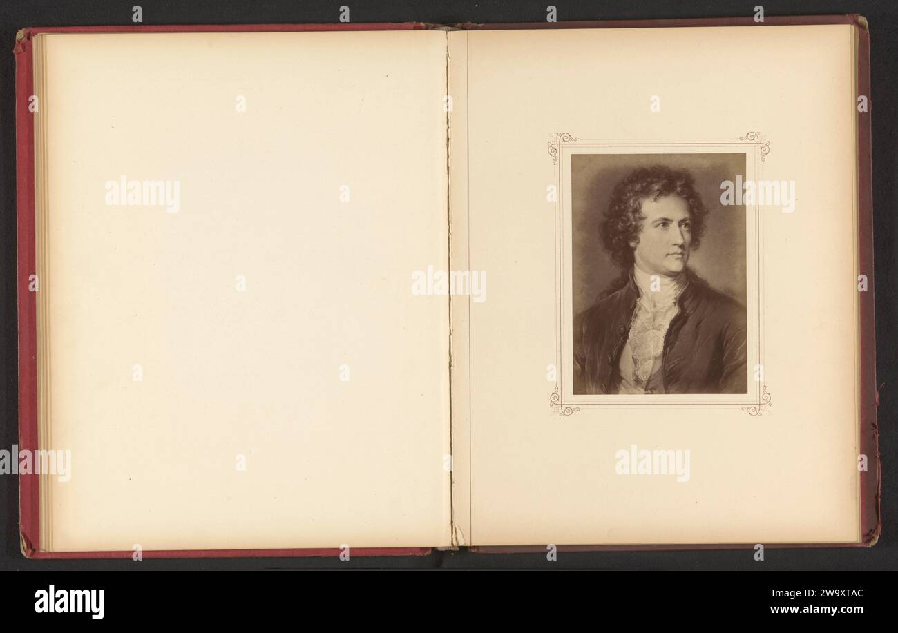 Fotoreproductie van een PortraT van Johann Wolfgang von Goethe, Friedrich Bruckmann (evtl.), nach Carl Jaeger, um 1868 - in oder vor 1878 fotografische Unterstützung Albumendruckschreiber, Dichter, Autor Stockfoto