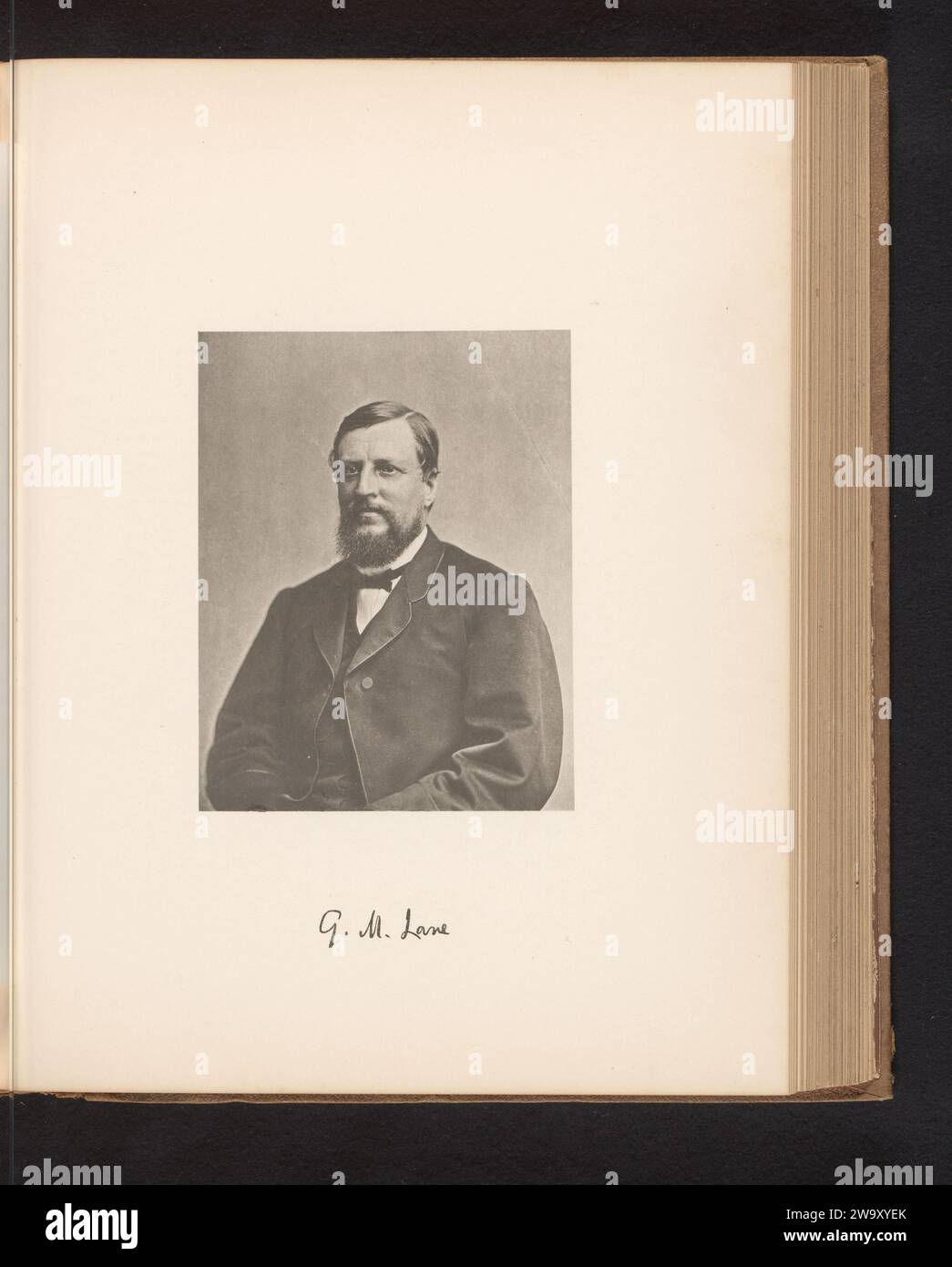 Portret van George Martin Lane, anonym, um 1870 - in oder vor 1875 photomechanischen Druckpapierkollotypen historischer Personen. Professor Stockfoto