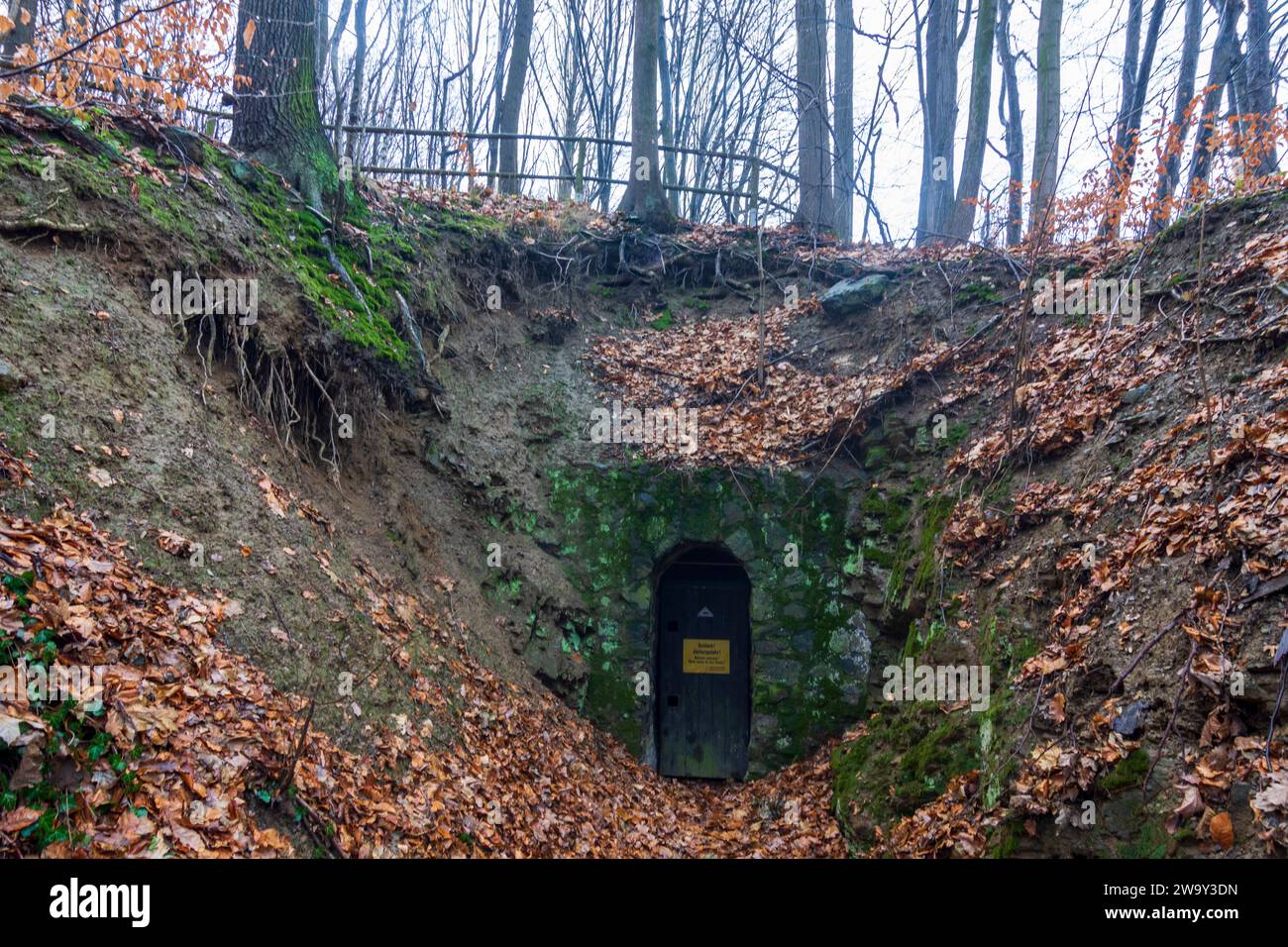 Bad Gottleuba-Berggießhübel: Eingang zum alten Bergwerk in Sachsen, Sachsen, Deutschland Stockfoto