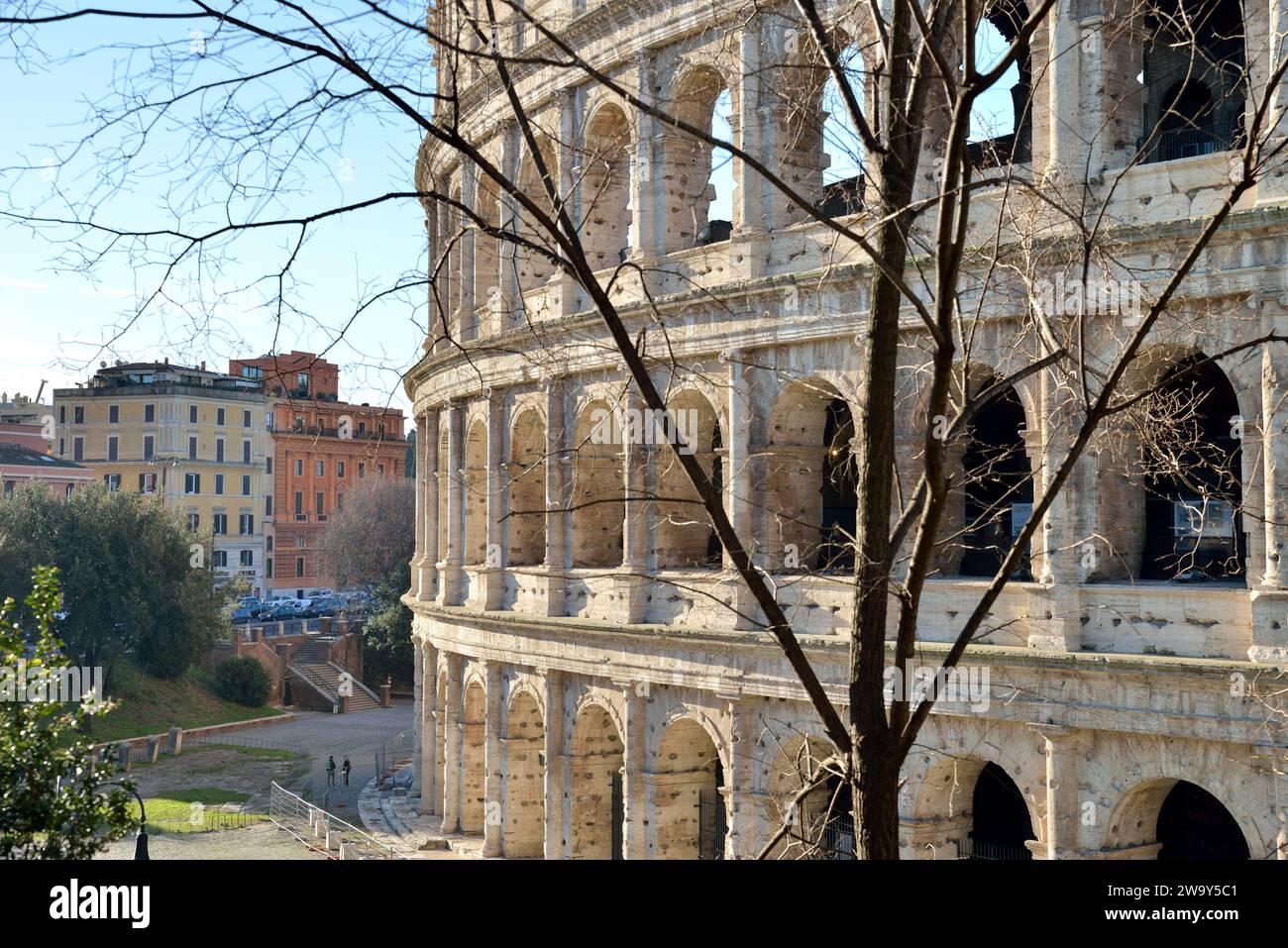 Rom Italien, Kolosseum Detail Stockfoto