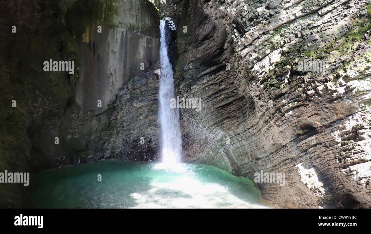 Foto Wasserfall Kozjak, Slap Kozjak slowenien europa Stockfoto