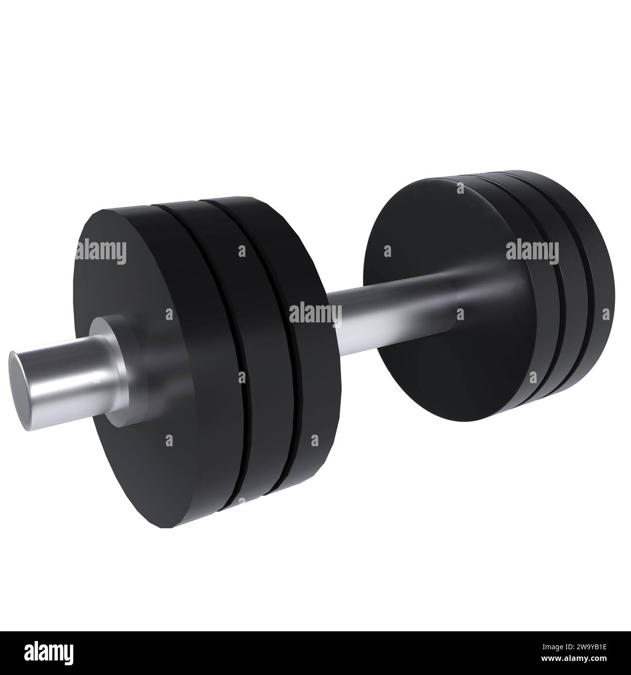 Dumbel Weight isoliert auf weißem Hintergrund Stockfoto