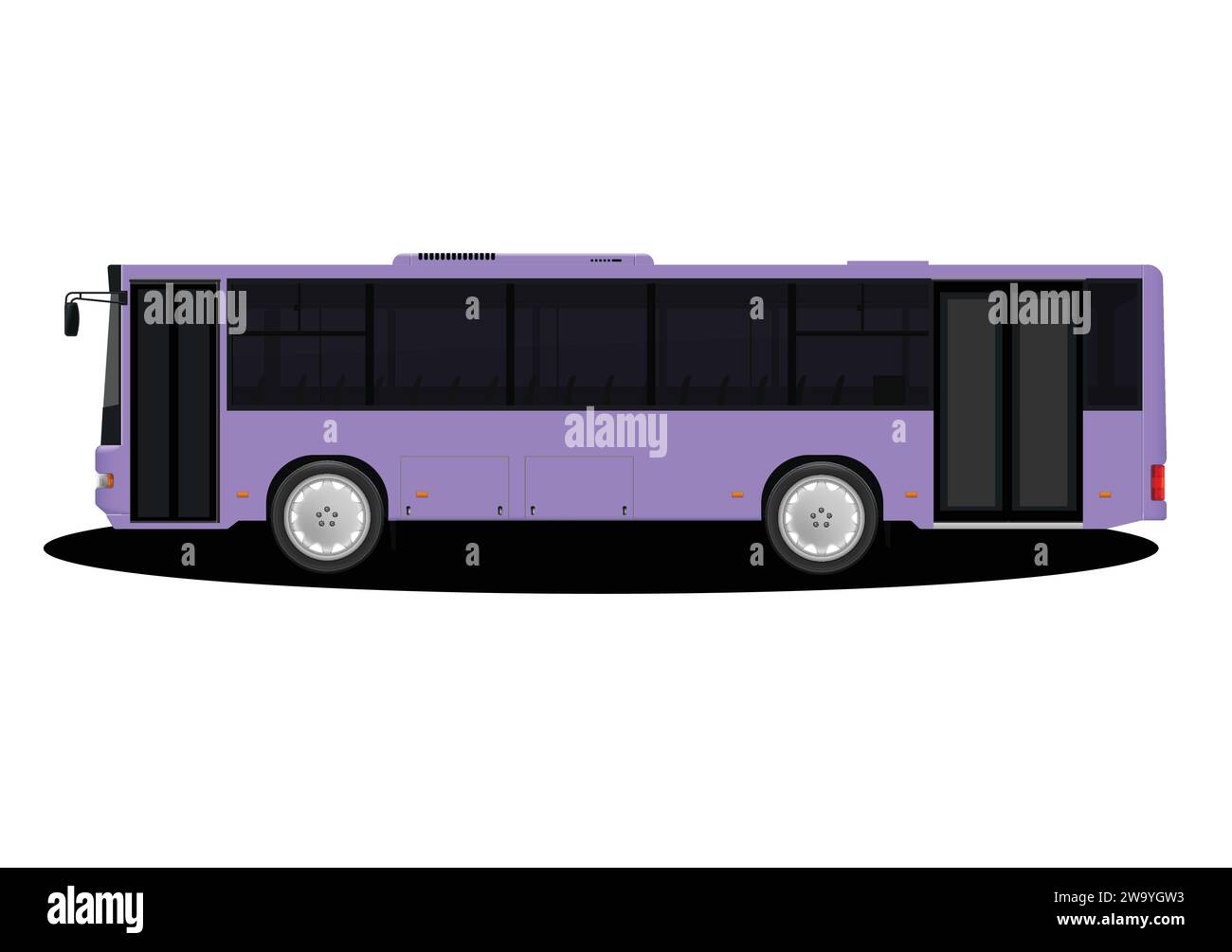 Tour Stadtbus Stock Vektor Illustration isoliert auf weißem Hintergrund Stock Vektor