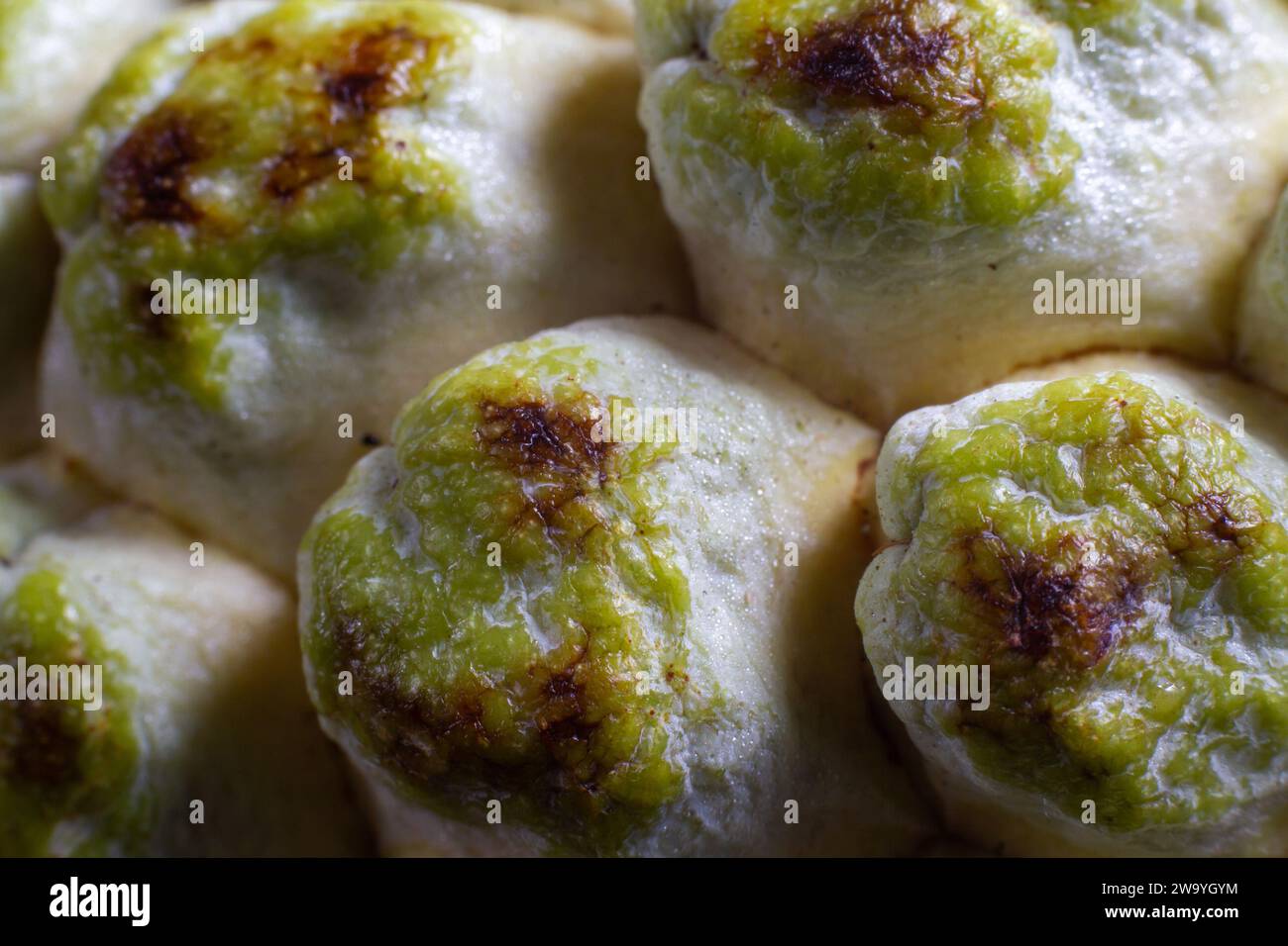 Nahaufnahme von Zuckerapfel oder Vanilleapfel auf der Oberfläche Stockfoto