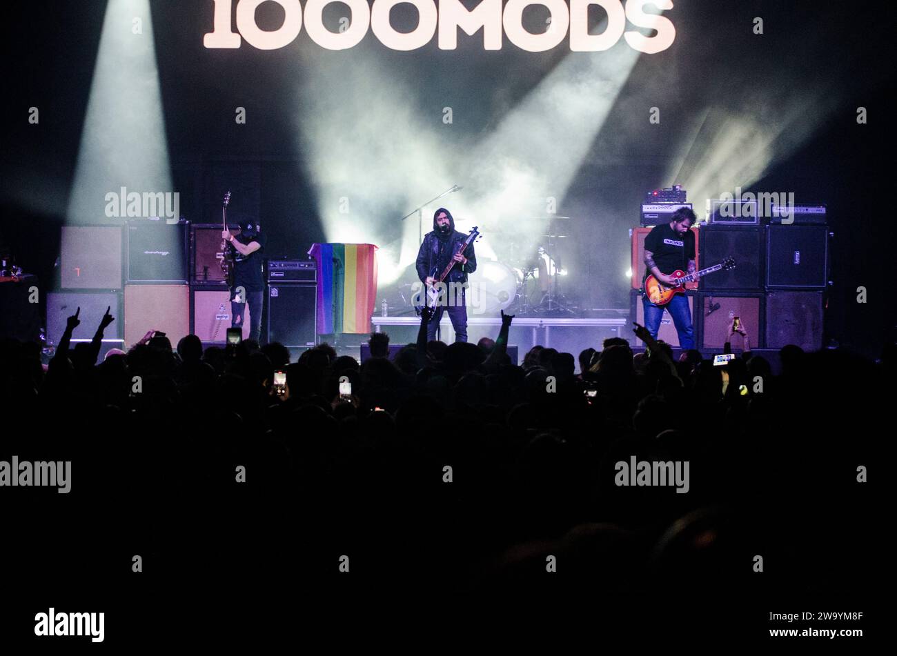 1000mods im Floyd Live Music Venue, Athen/Griechenland, Dezember 2023 Stockfoto