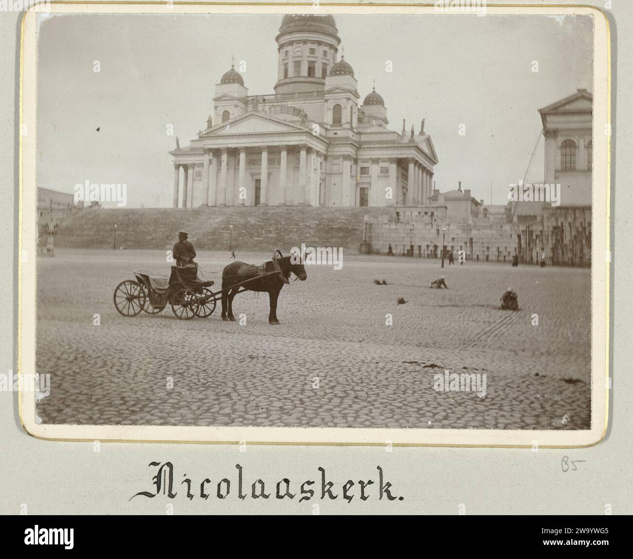 Domkerk in Helsinki, 1898 Foto Helsinki Zeitung. Albumendruck mit Fotounterstützung Stockfoto