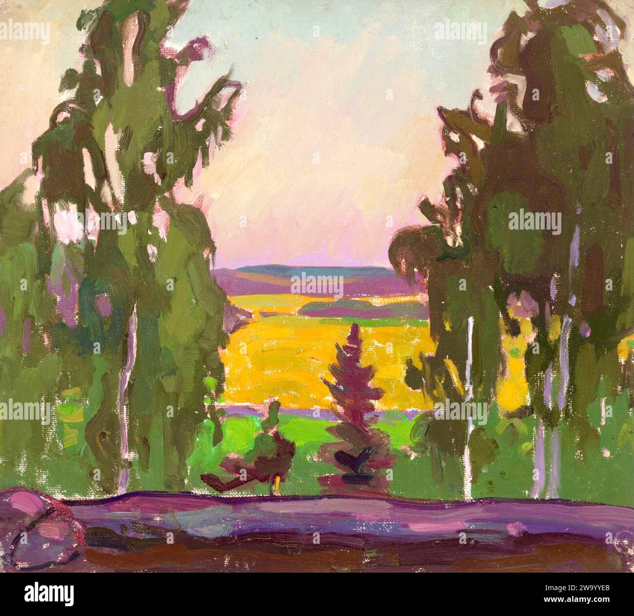 Nikolai Triik - Landschaft mit Bäumen - 1931 Stockfoto